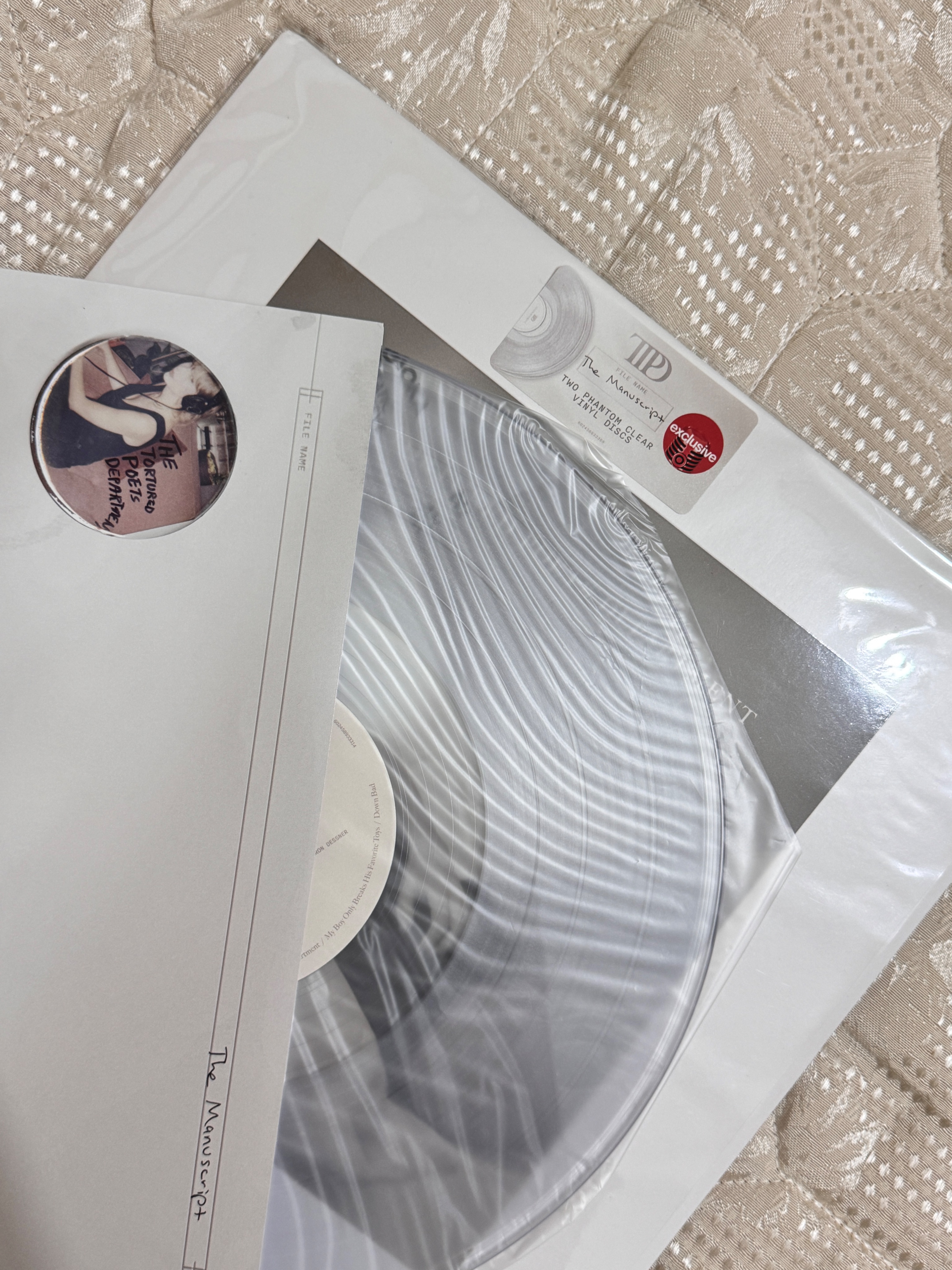 TTPD白膠、透膠（二手，僅開封未播放過，透膠四角有折損）