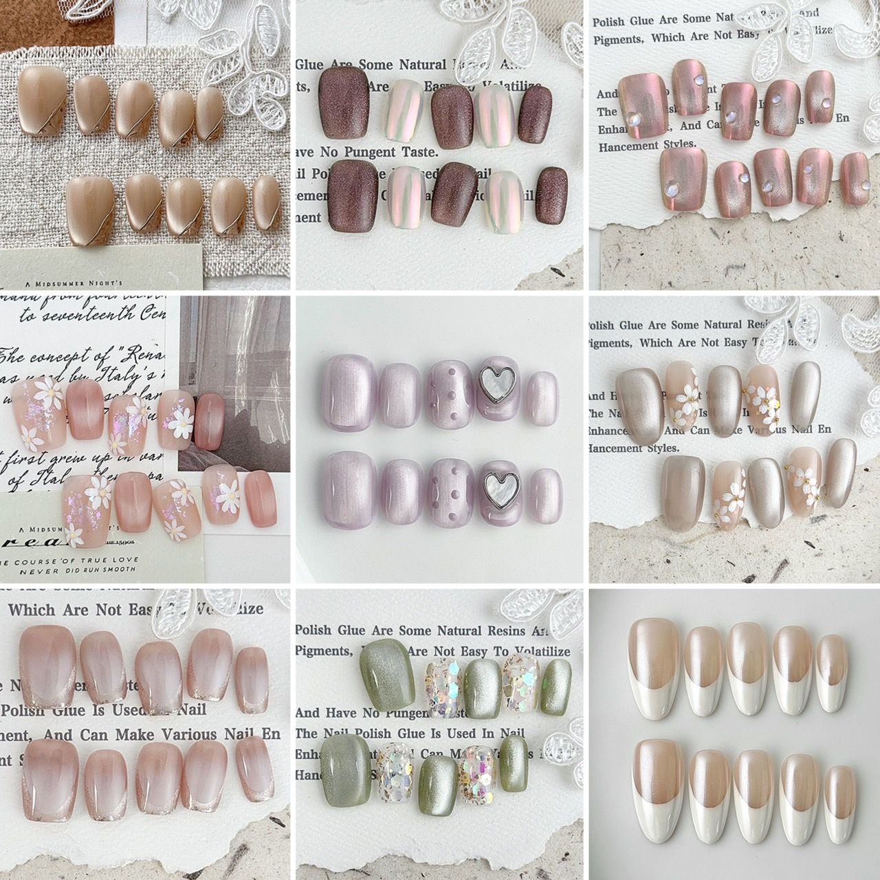 【C系列 5】◆ 艾甯 手工穿戴甲 ◆CY0027-0090