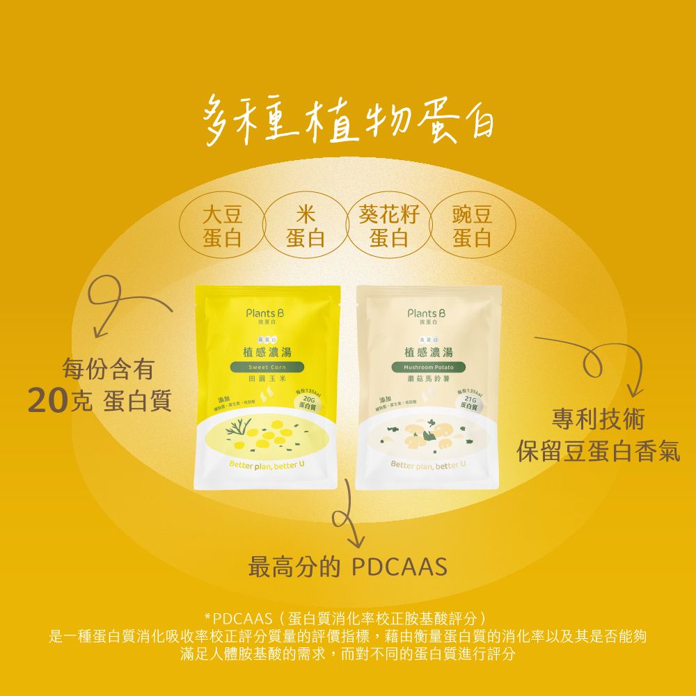 彼蛋白 PlantsB 高蛋白植感濃湯 2種口味 隨身包 植物蛋白 高蛋白 素食蛋白