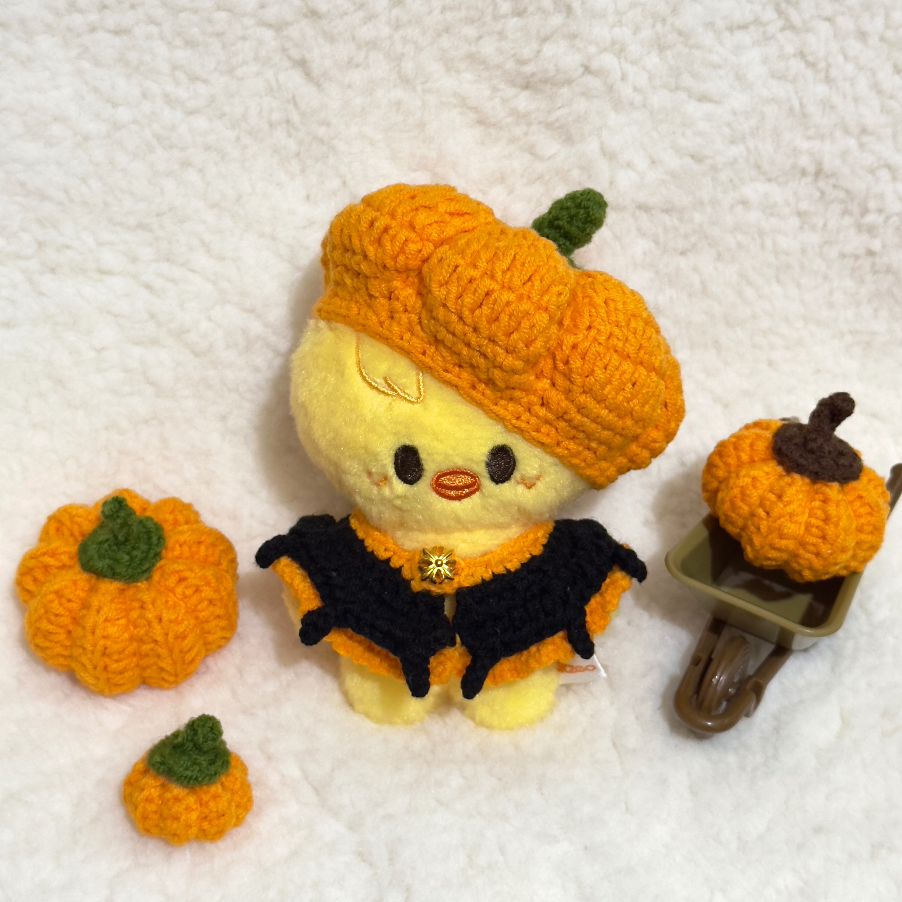 10cm娃專用 蓬蓬南瓜披風套裝🎃🖤