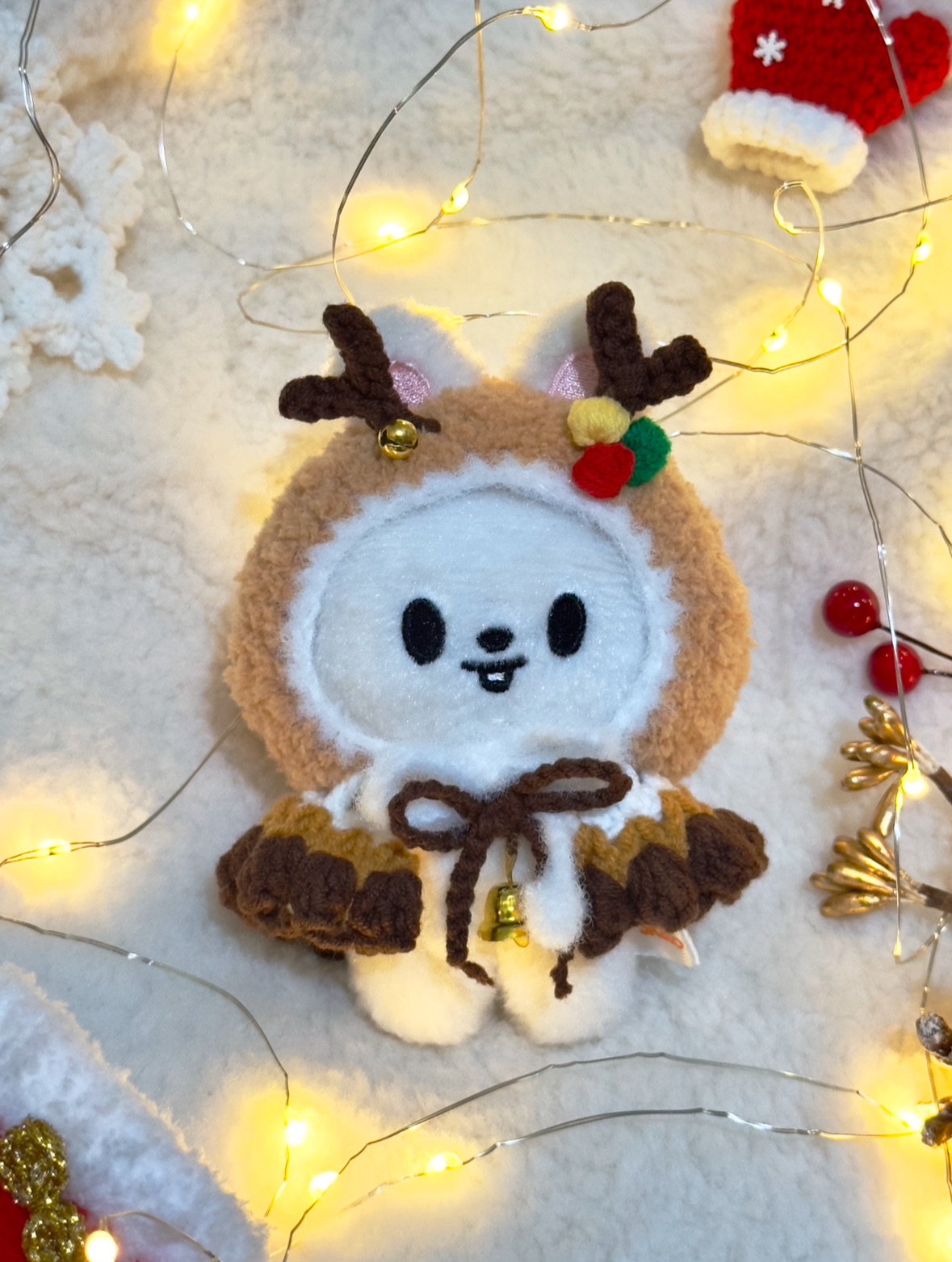 10cm娃專用 毛絨麋鹿披風套裝🦌🔔