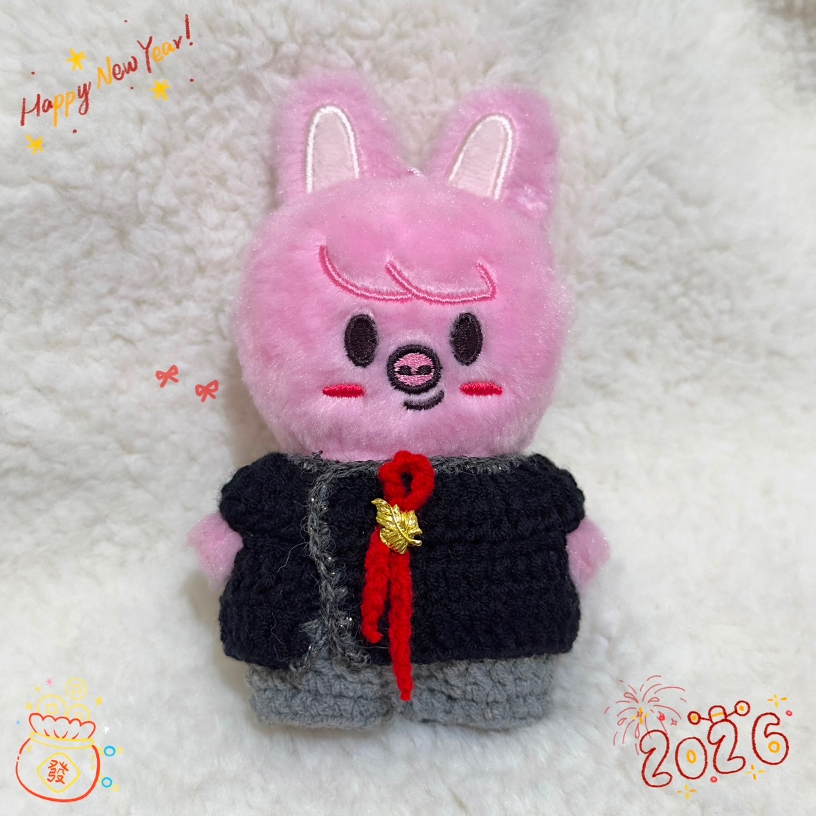 10cm娃專用 新年男版韓服兩件式套裝🪭🎎（上衣+吊帶褲） （⚠️沒有含帽子）