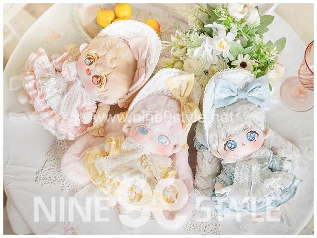 Nine9style-Lace Apron Dress20cm娃衣 -藍色