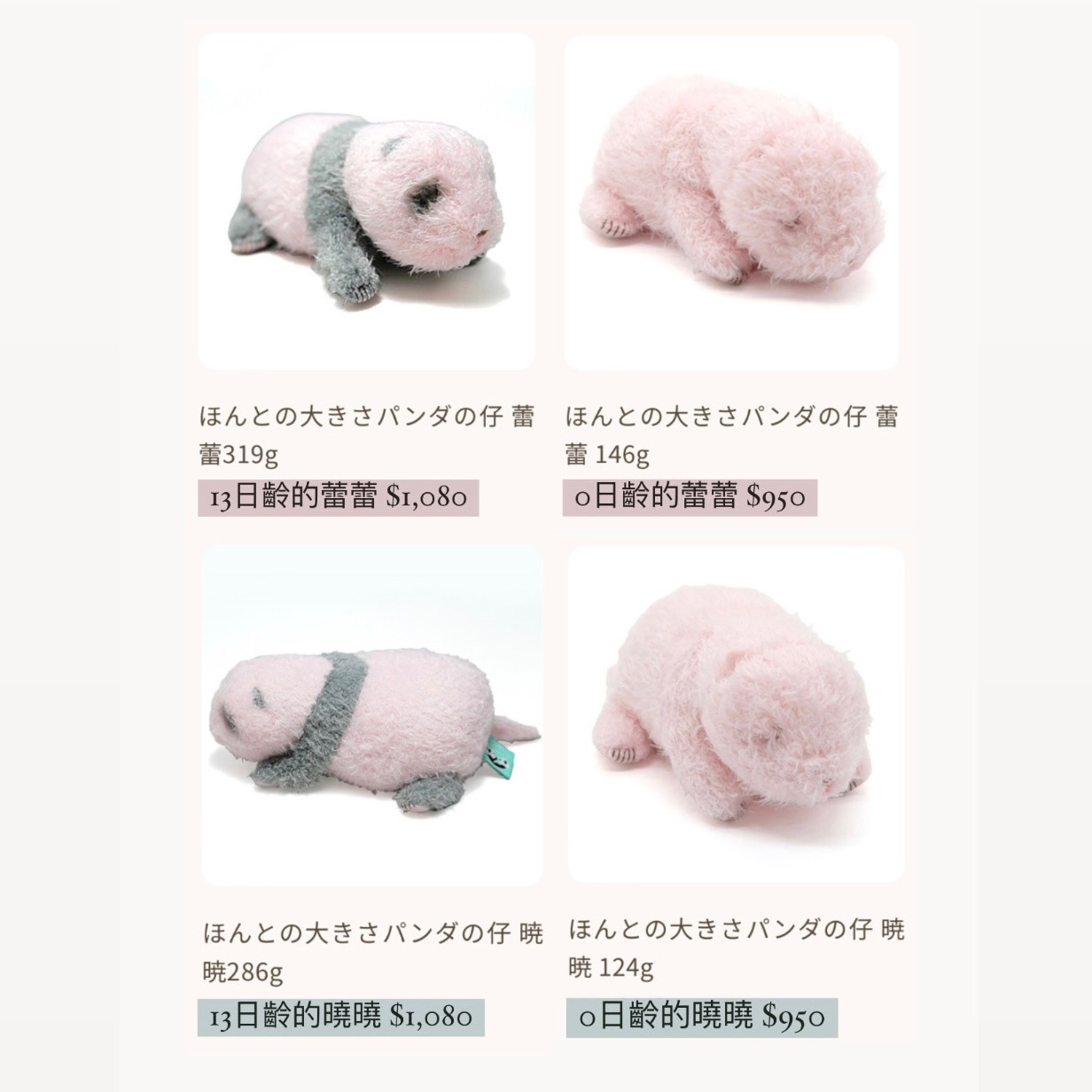 曉曉＆蕾蕾 幼崽娃娃（熱門商品）
