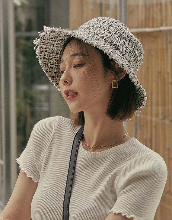 LOVFEE 韓國編織小香風漁夫帽