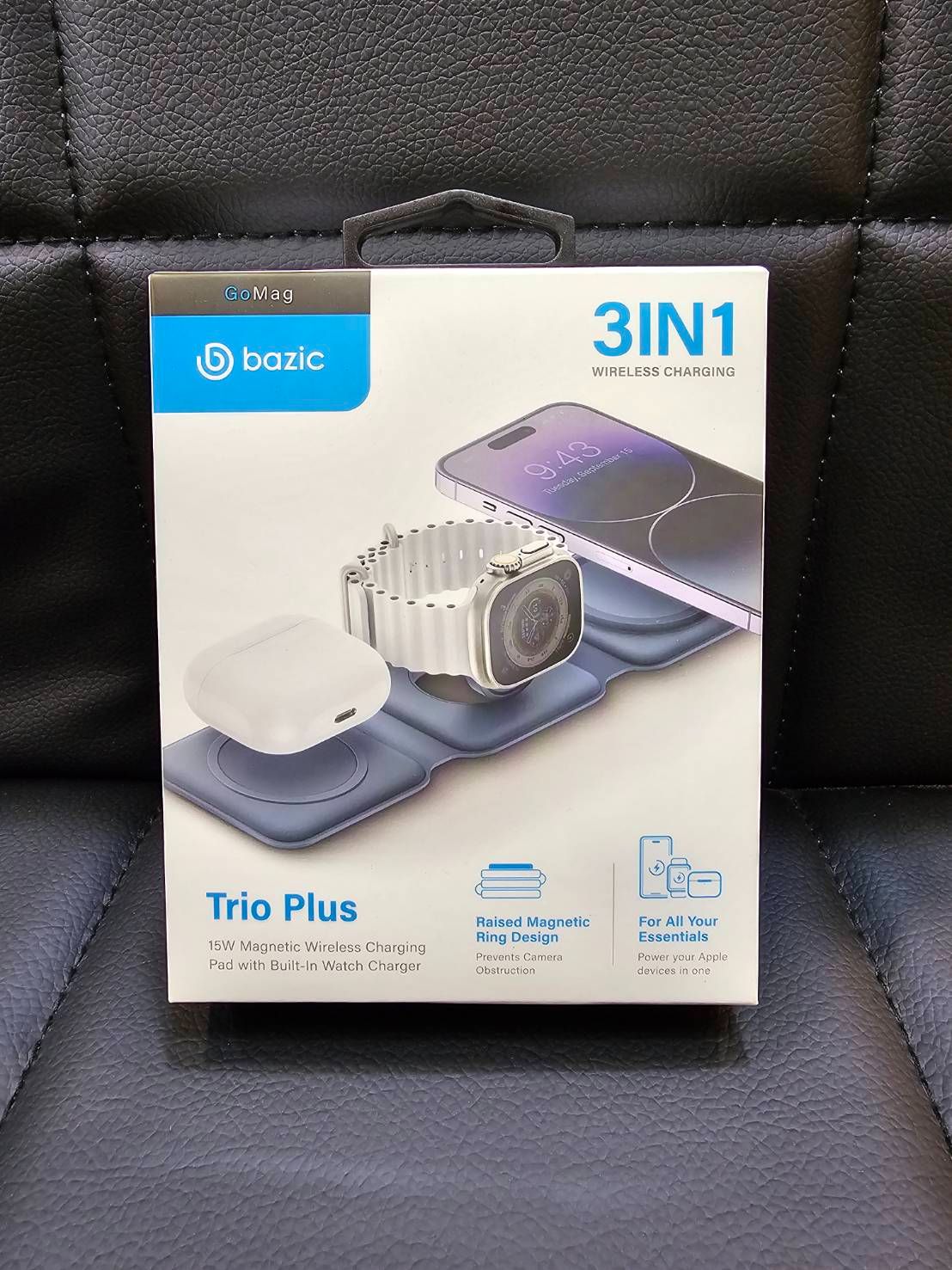 bazic  GoMag Trio Plus 三合一便攜式折疊磁吸無線充電座