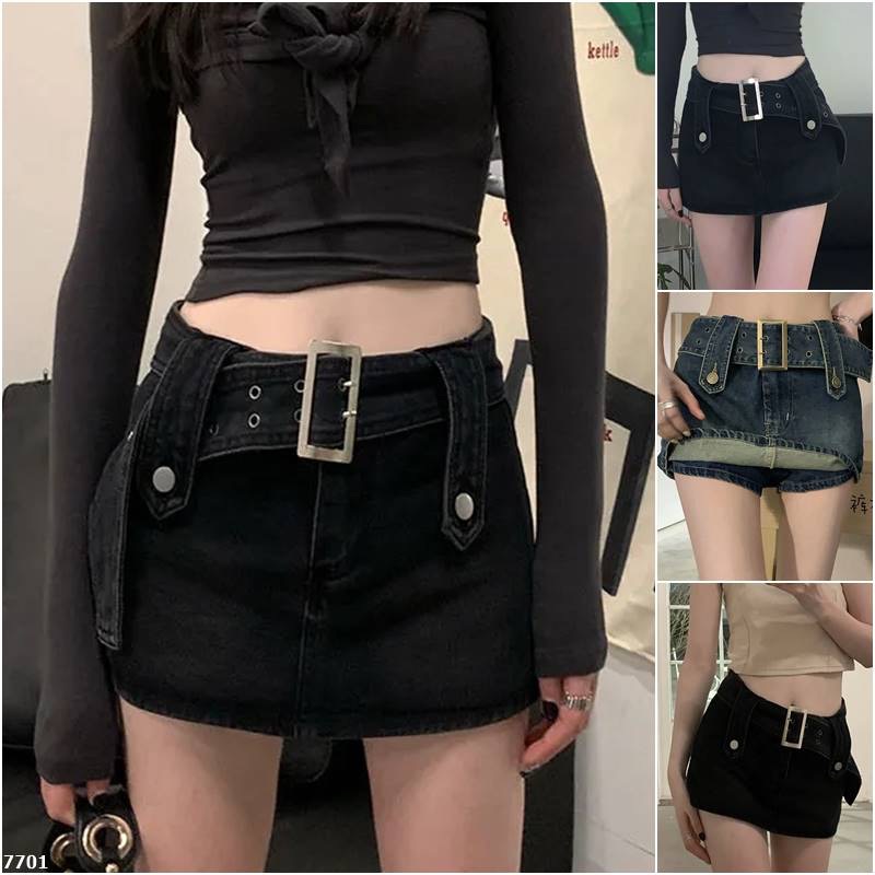 甜酷辣妹風牛仔半身裙