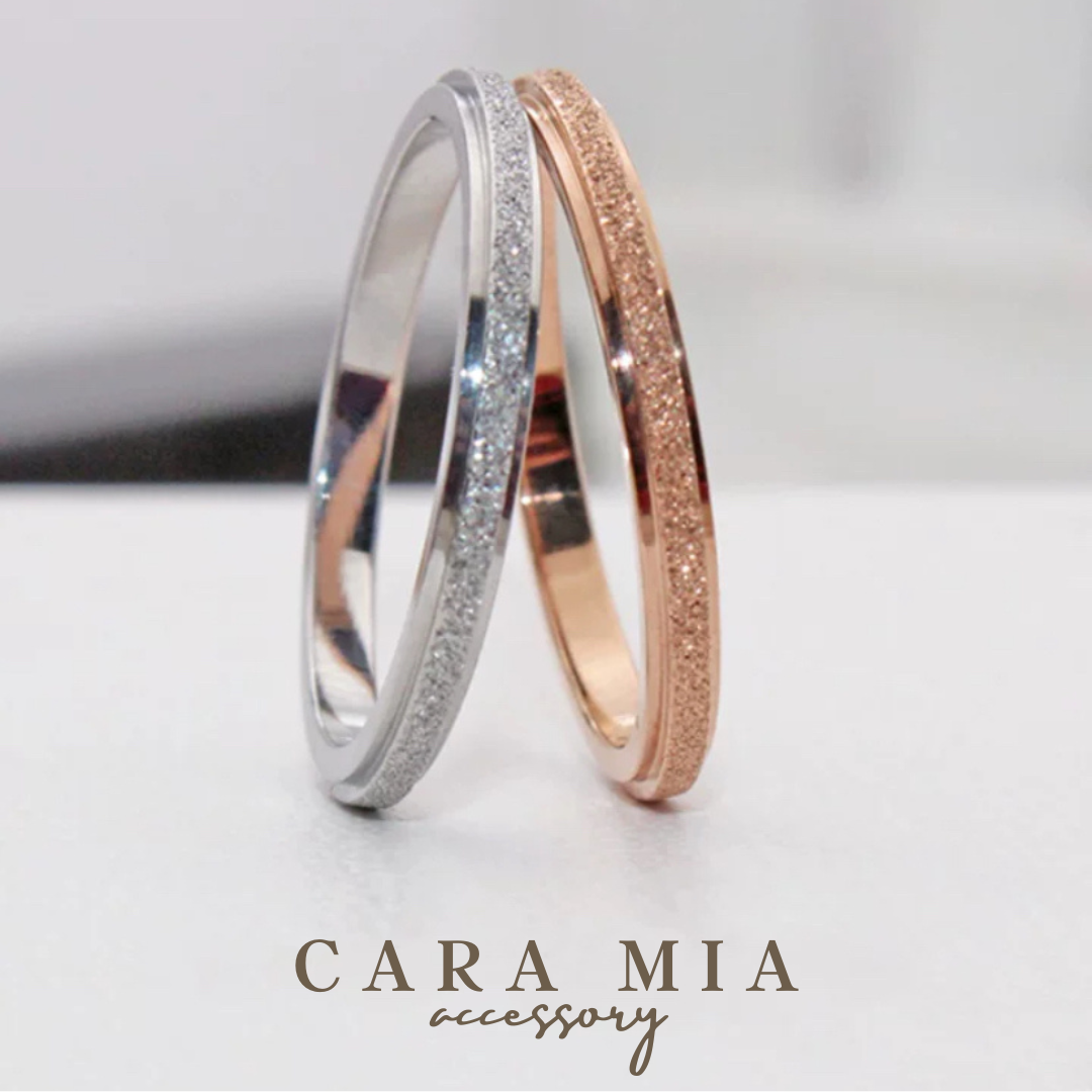 【CARA MIA】鈦鋼磨砂戒指