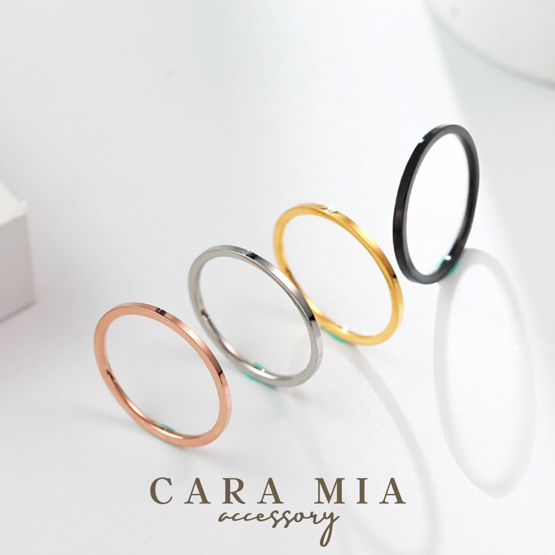 【CARA MIA】鈦鋼素戒 戒指 戒指女 飾品