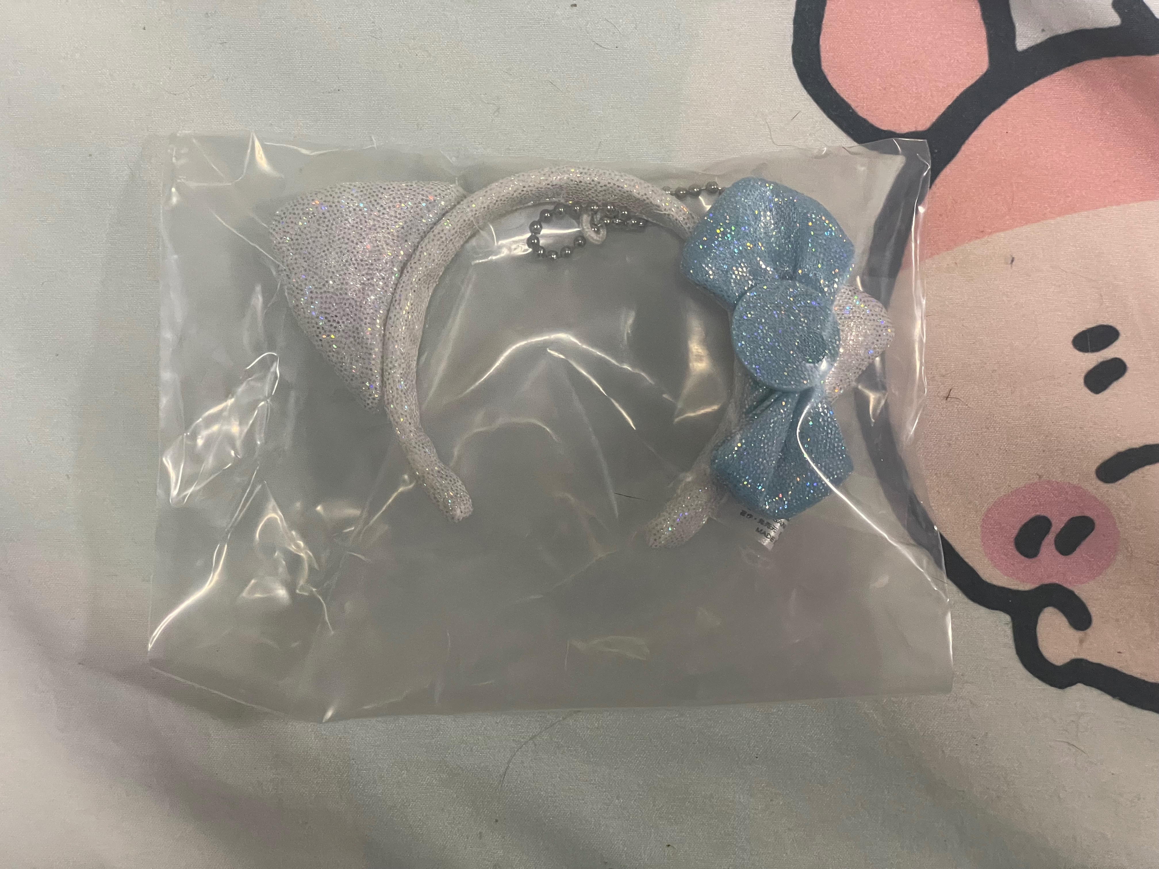 Kitty娃用髮箍（粉藍）