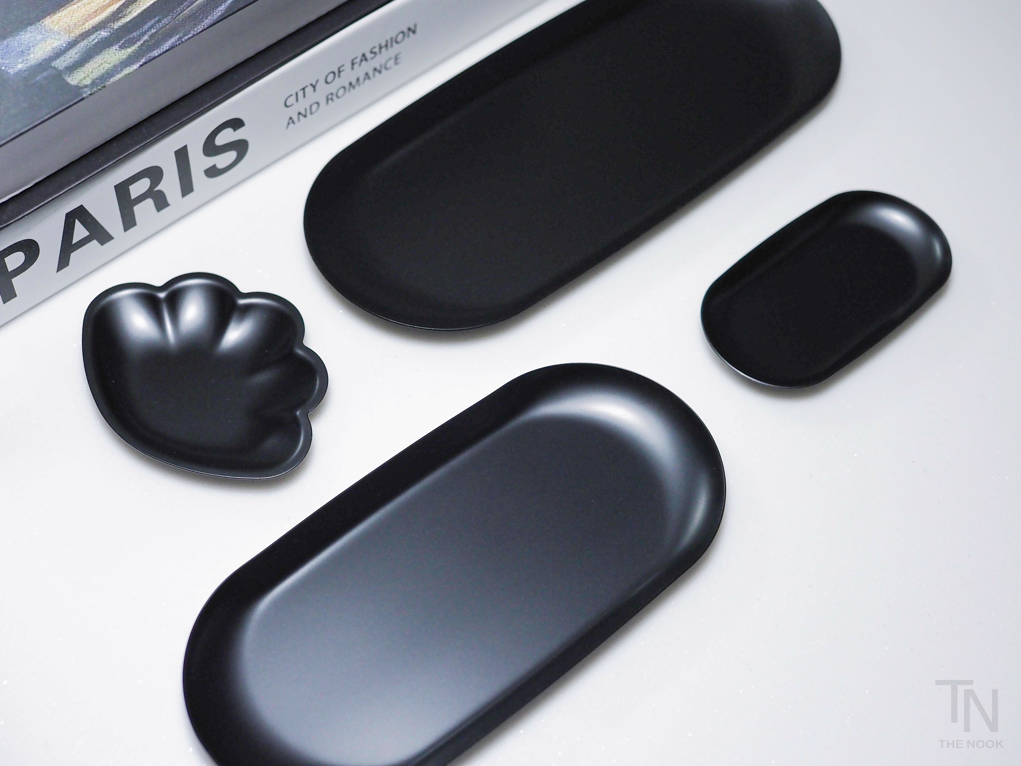 [THE NOOK] | 橢圓 貝殼不銹鋼收納盤 不銹鋼擺盤 化妝品首飾盤 手飾耳飾收納盒 收納盤   [台灣現貨]