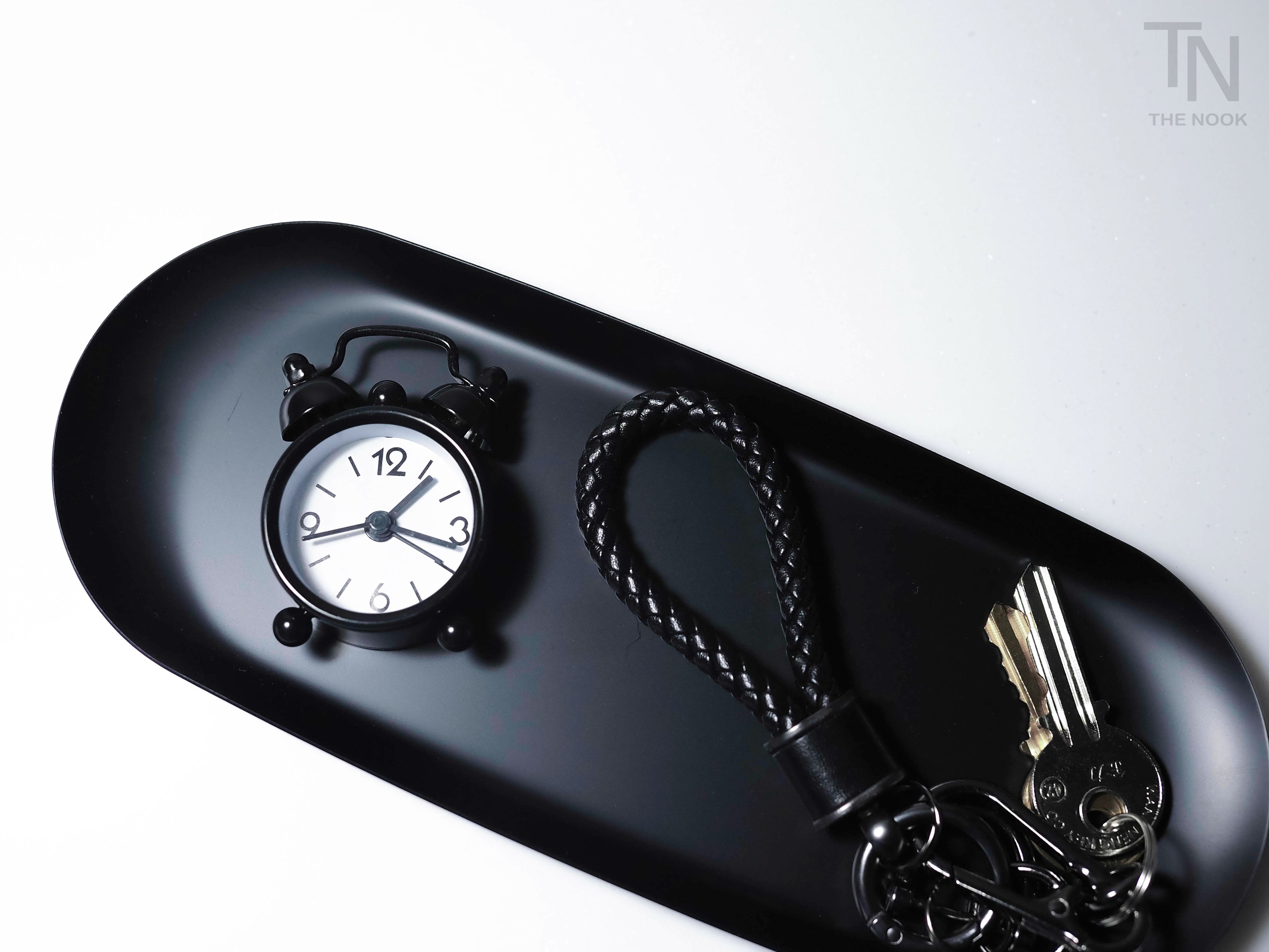 [THE NOOK] | 黑色迷你金属小鬧鐘 （附電池） 擺飾小鬧鐘 復古迷你小鬧鐘  [台灣現貨]