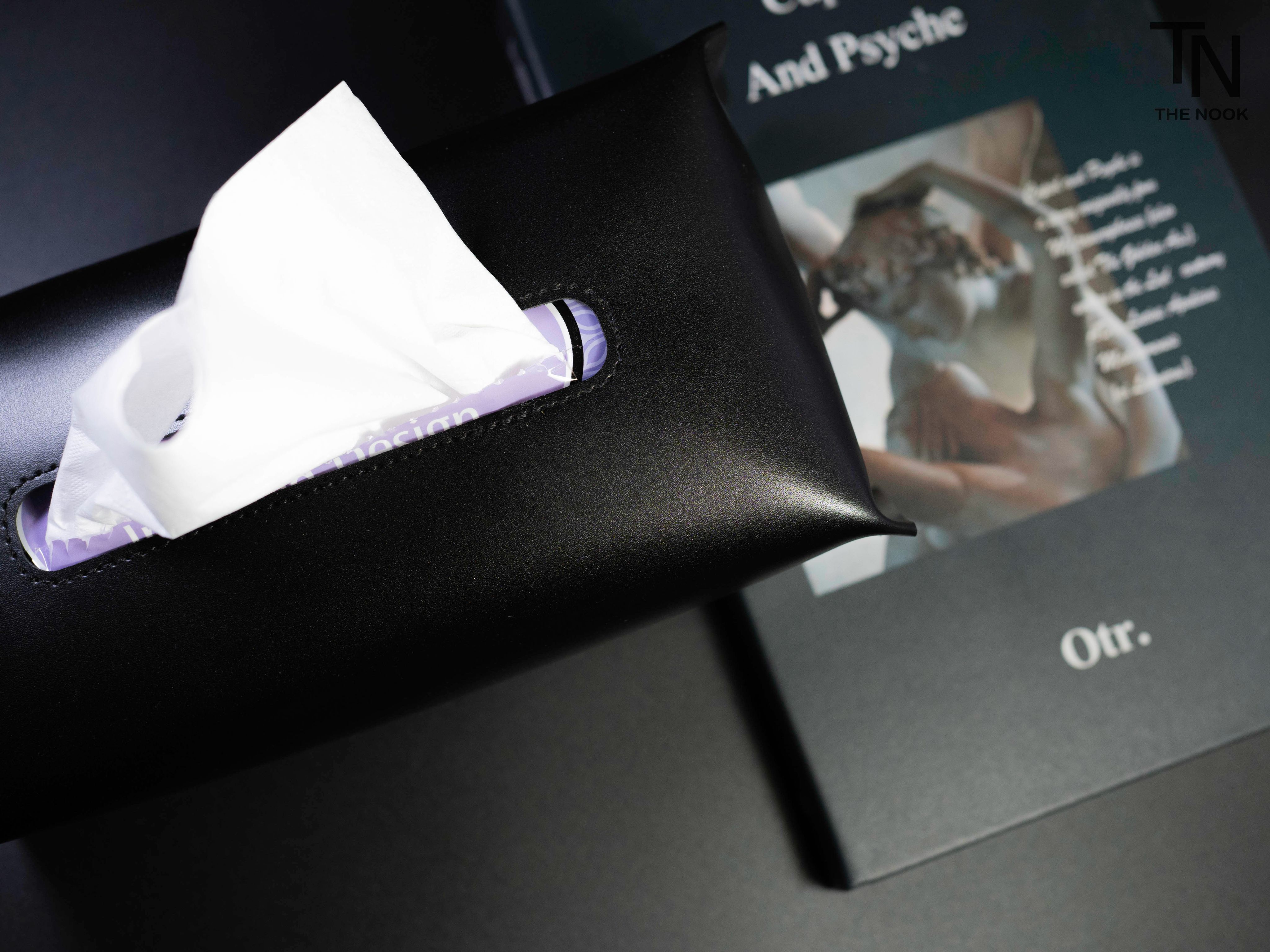 [THE NOOK] | PU皮革立體衛生紙盒 紙巾盒 質感黑衛生紙盒 [台灣現貨]