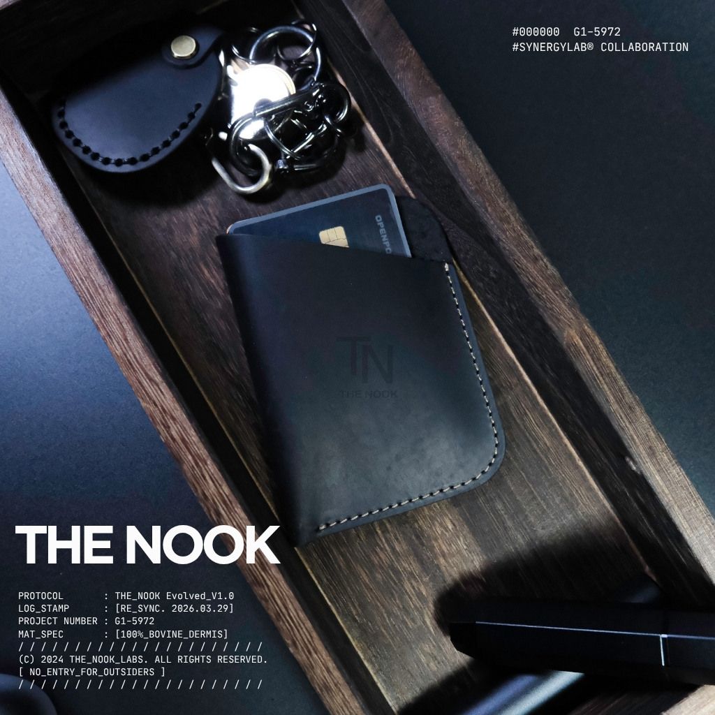 THE NOOK｜G1-5972牛皮幾何斜切卡片夾 真皮名片夾 極簡超薄卡套 復古銳角設計 紳士名片包[台灣現貨]