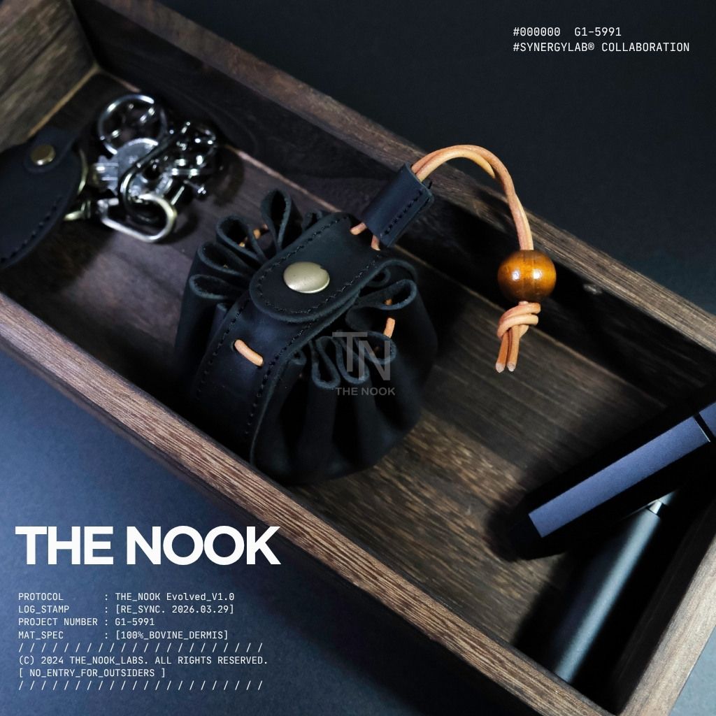 THE NOOK｜G1-5991牛皮抽繩包子小錢袋 真皮零錢包 復古手工收納袋 飾品袋 鑰匙包 [台灣現貨]