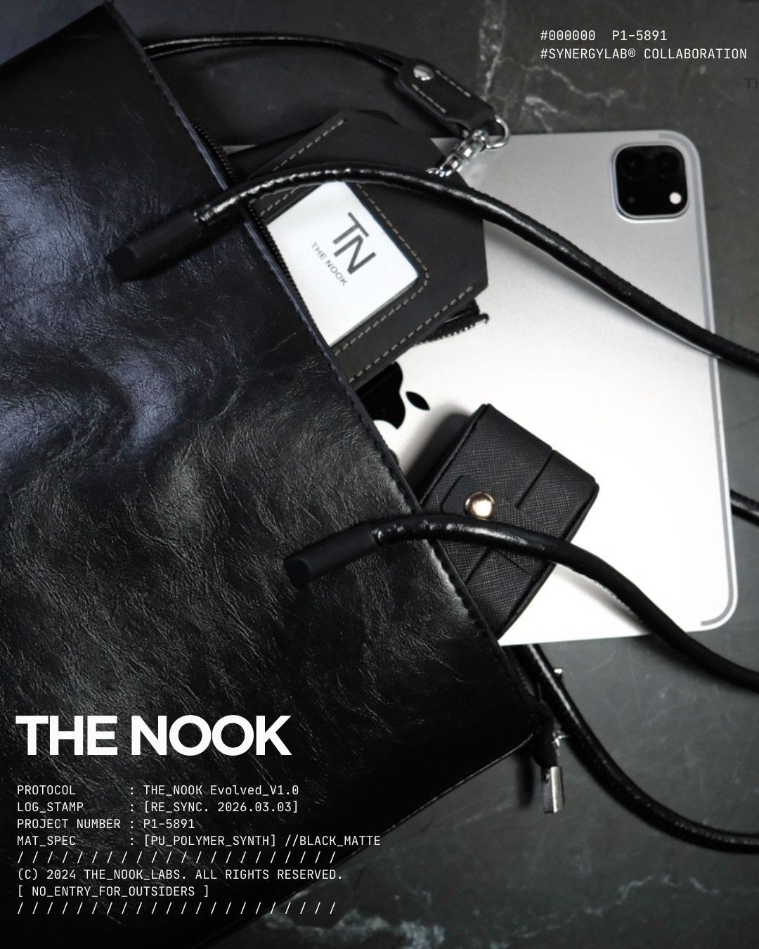 【THE NOOK】極簡黑系水桶包 單肩包 斜背包 高質感 女生包包 輕量 側背包 簡約穿搭 [台灣現貨]