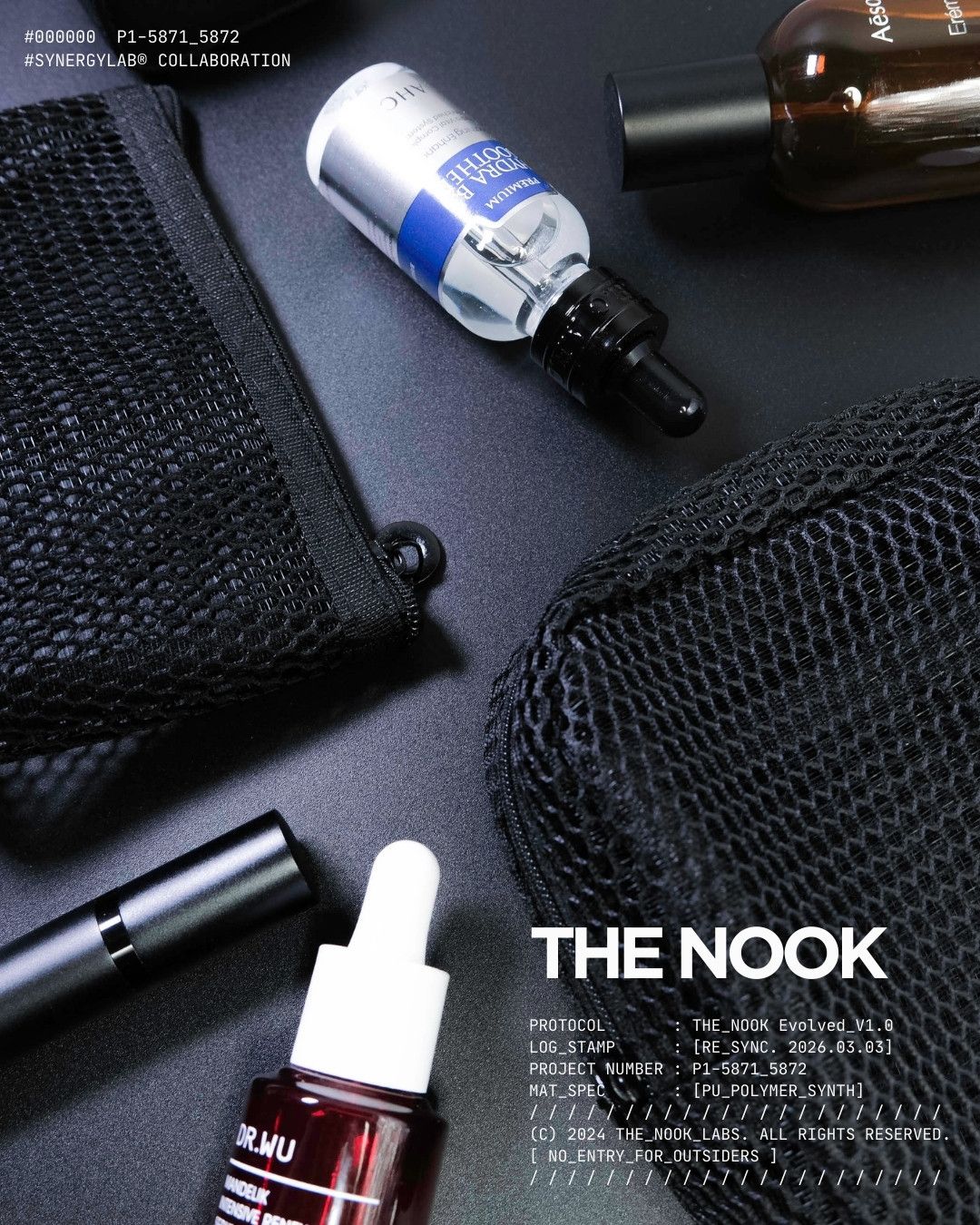 [THE NOOK] | 極簡輕量化透氣網紗收納袋 透氣透視收納袋 無印簡約收納袋 3C配件袋 小物收納袋 [台灣現貨]