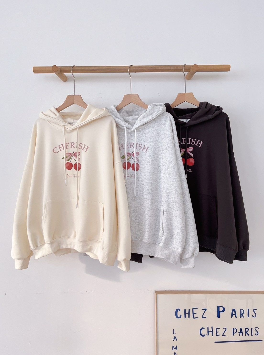 【網路限定】櫻桃連帽T（無刷毛）