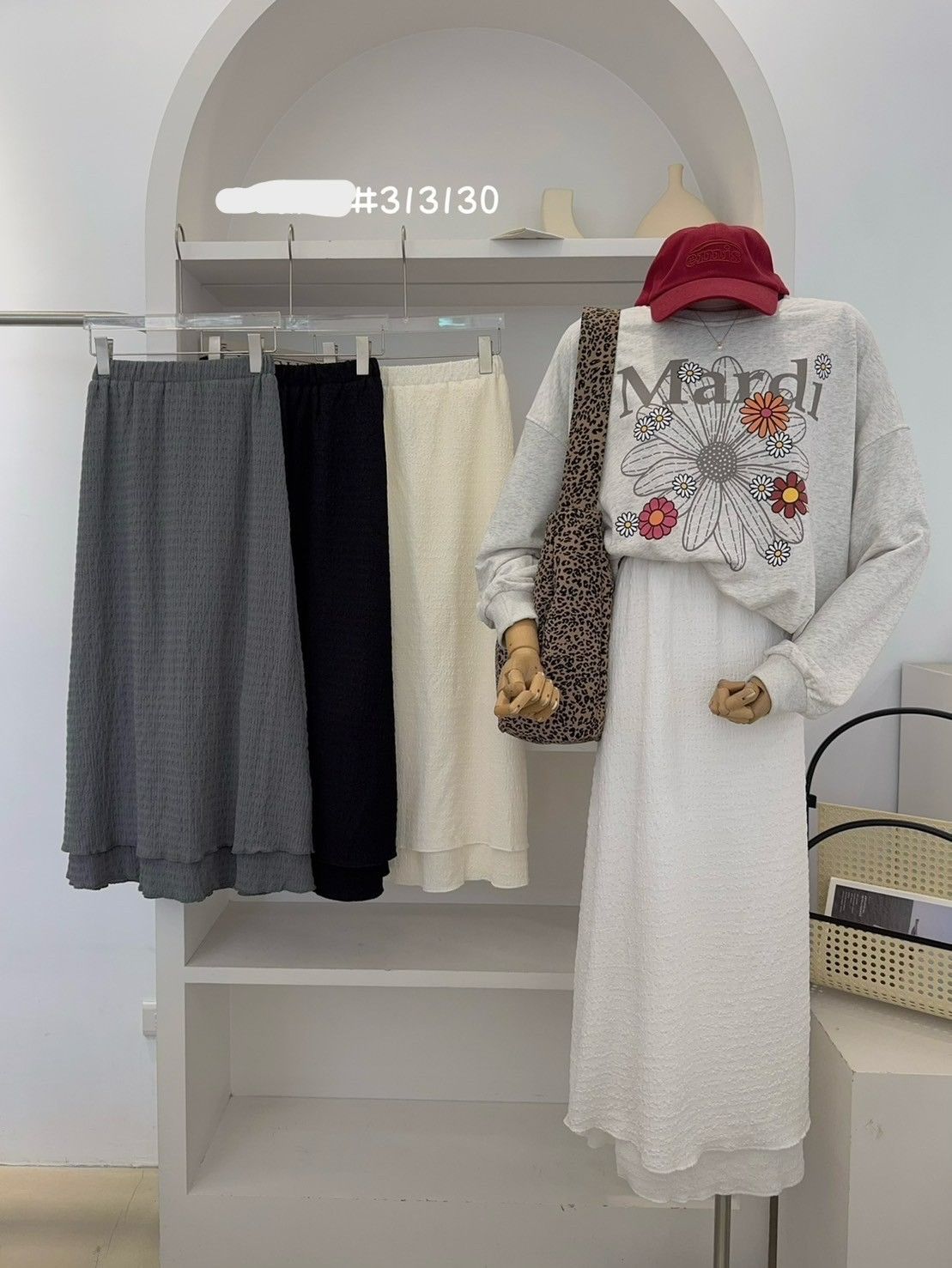 層次感紋理長裙