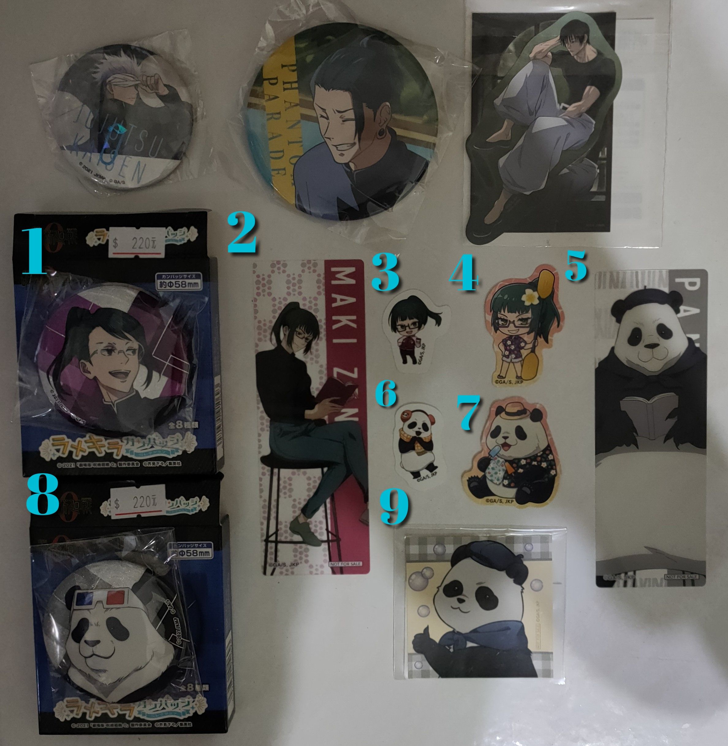 五條，夏油，真希，熊貓區