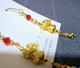 無盡夏ForeverSummer手作坊 孤品設計 吉祥貔貅耳勾