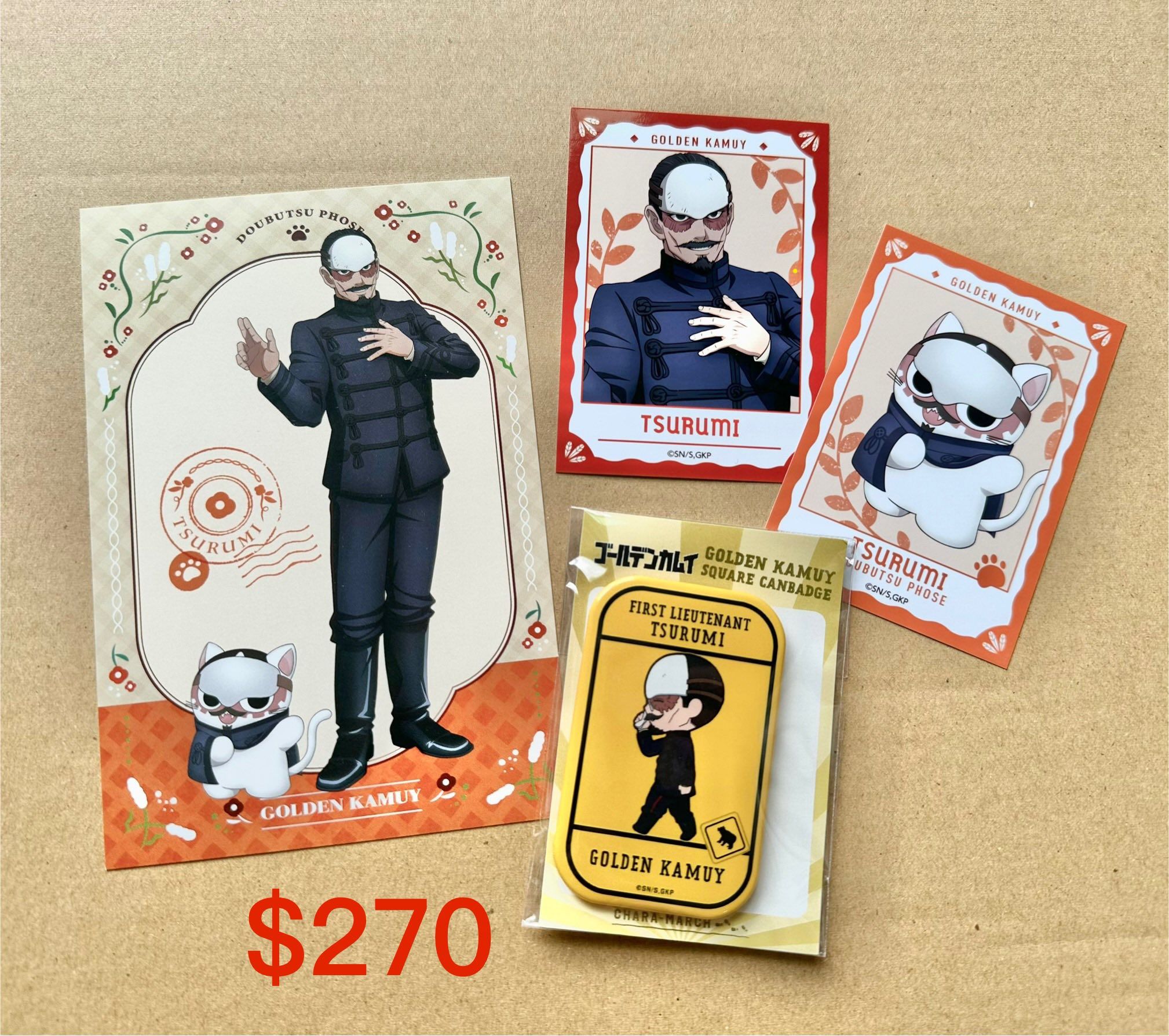 小動物聯名周邊 鶴見小卡+徽章（FB:潘文真）