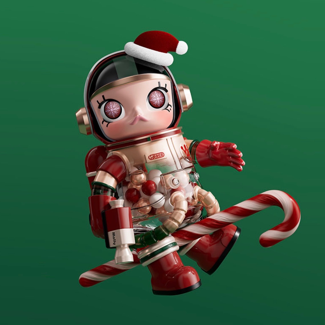 🖤 全新泡泡瑪特 Molly 聖誕限定 400%