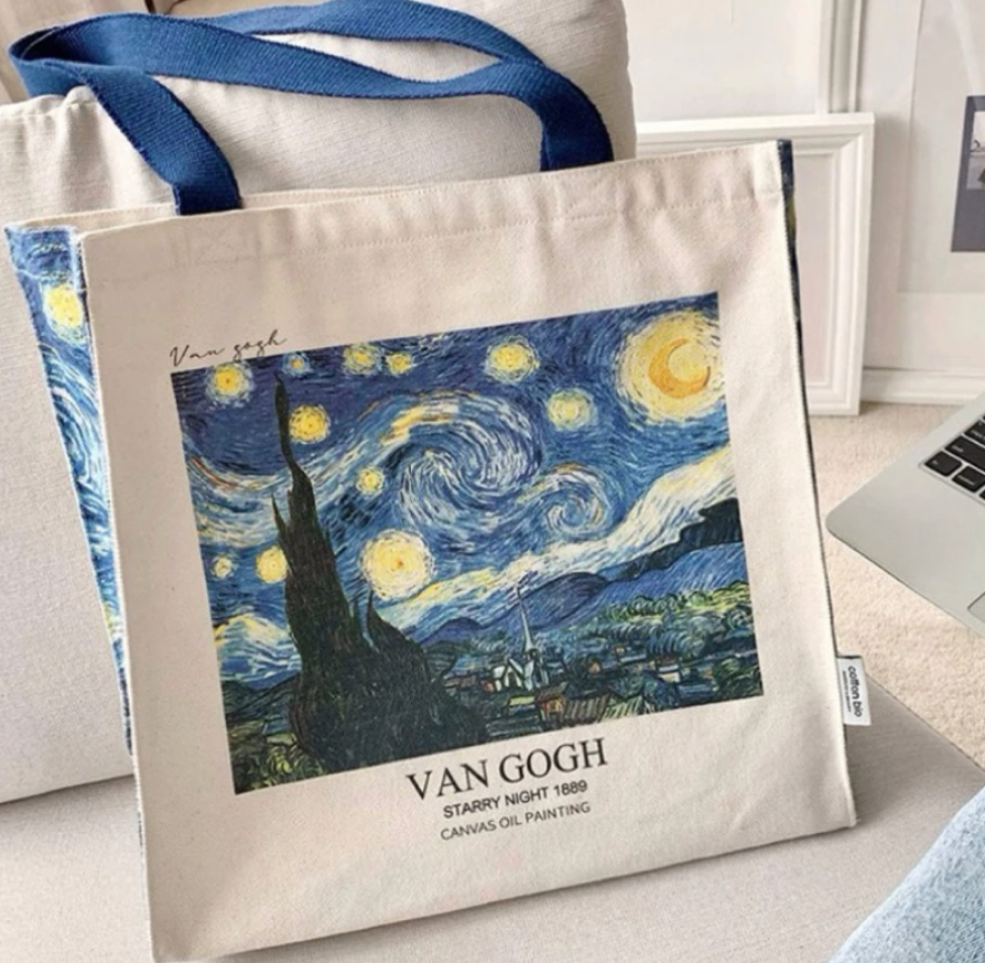（預購）VanGogh梵谷油畫厚磅雙面帆布袋