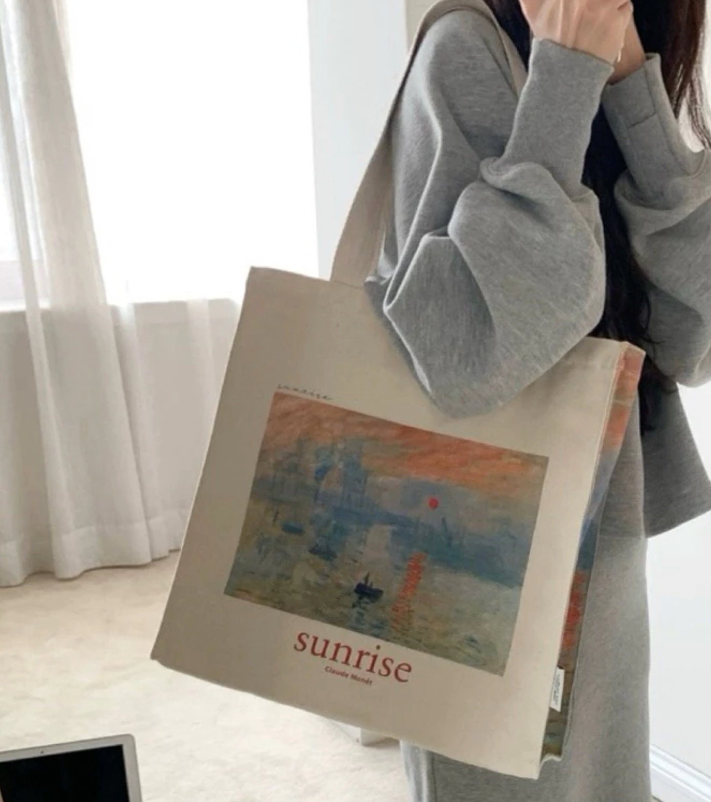 （預購）莫內油畫厚磅帆布袋