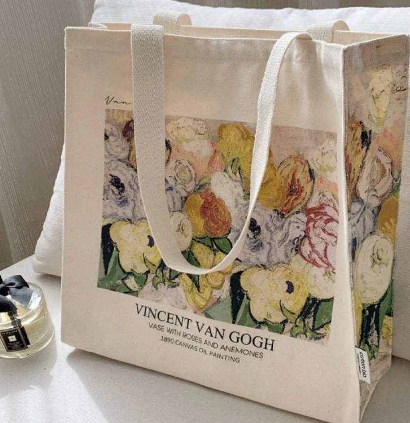 （預購）VanGogh梵谷油畫厚磅雙面帆布袋