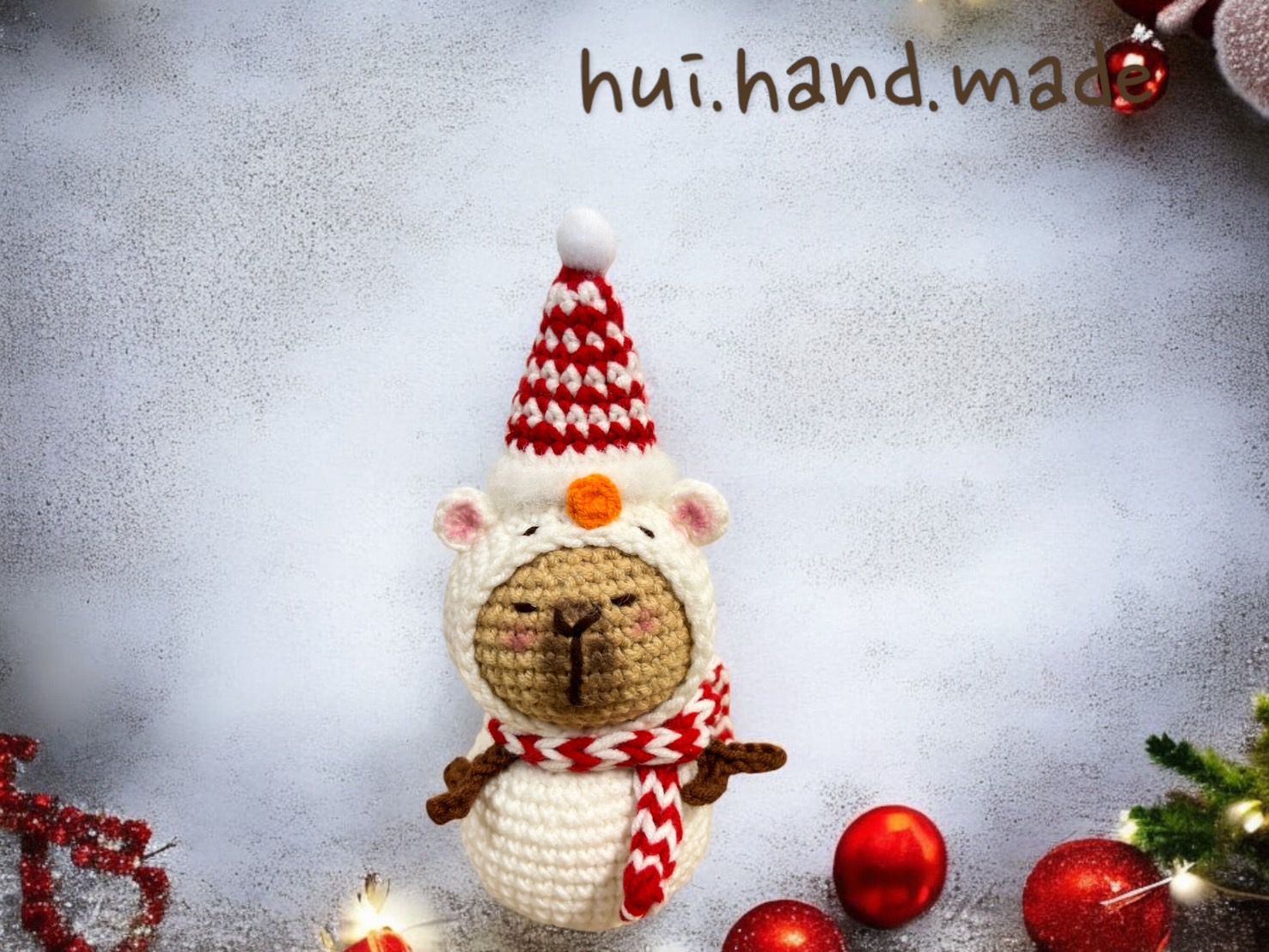 卡皮巴拉小雪人🧶櫟楒良品X慧手作