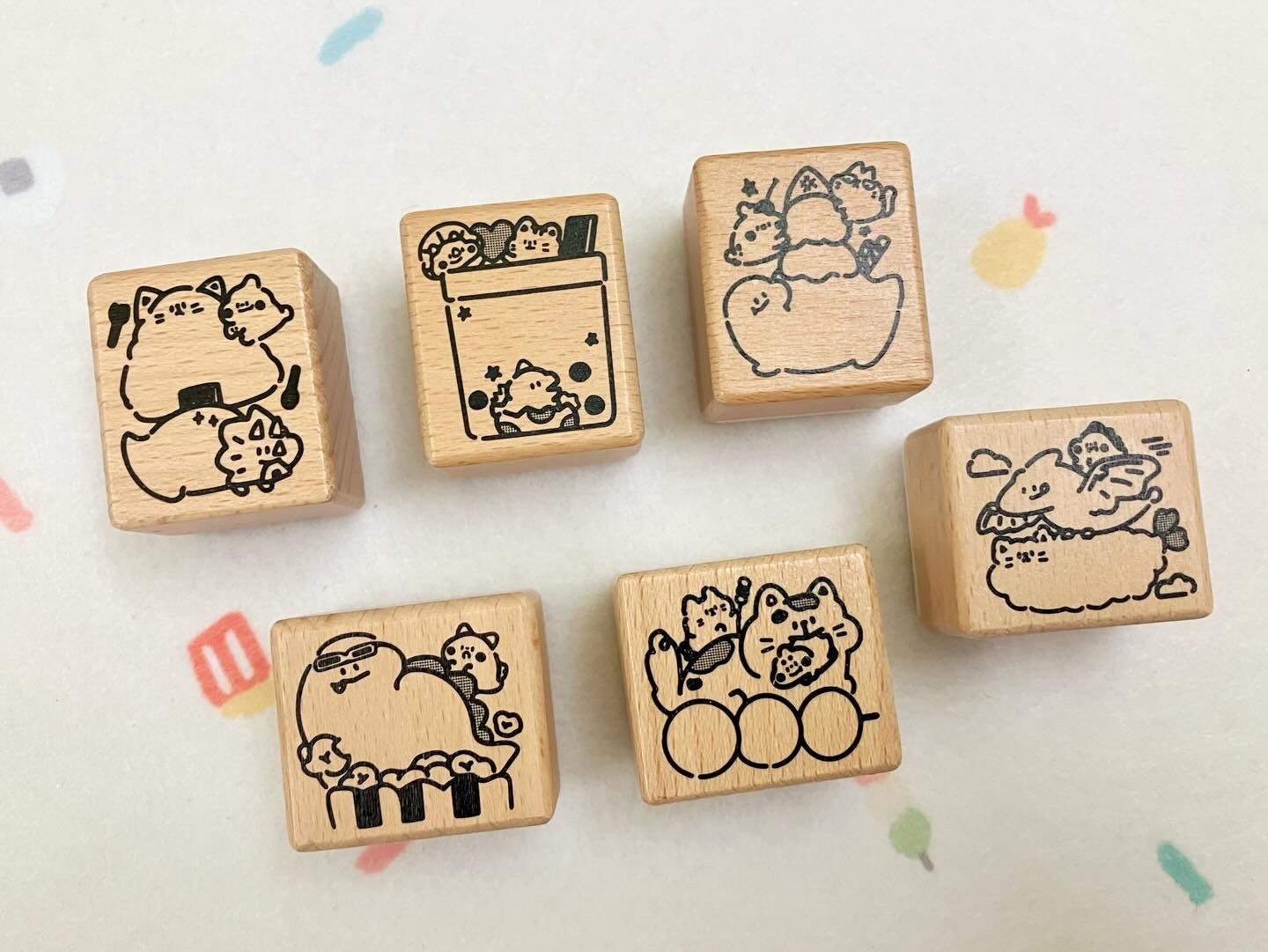 原創木頭印章組-2入及6入