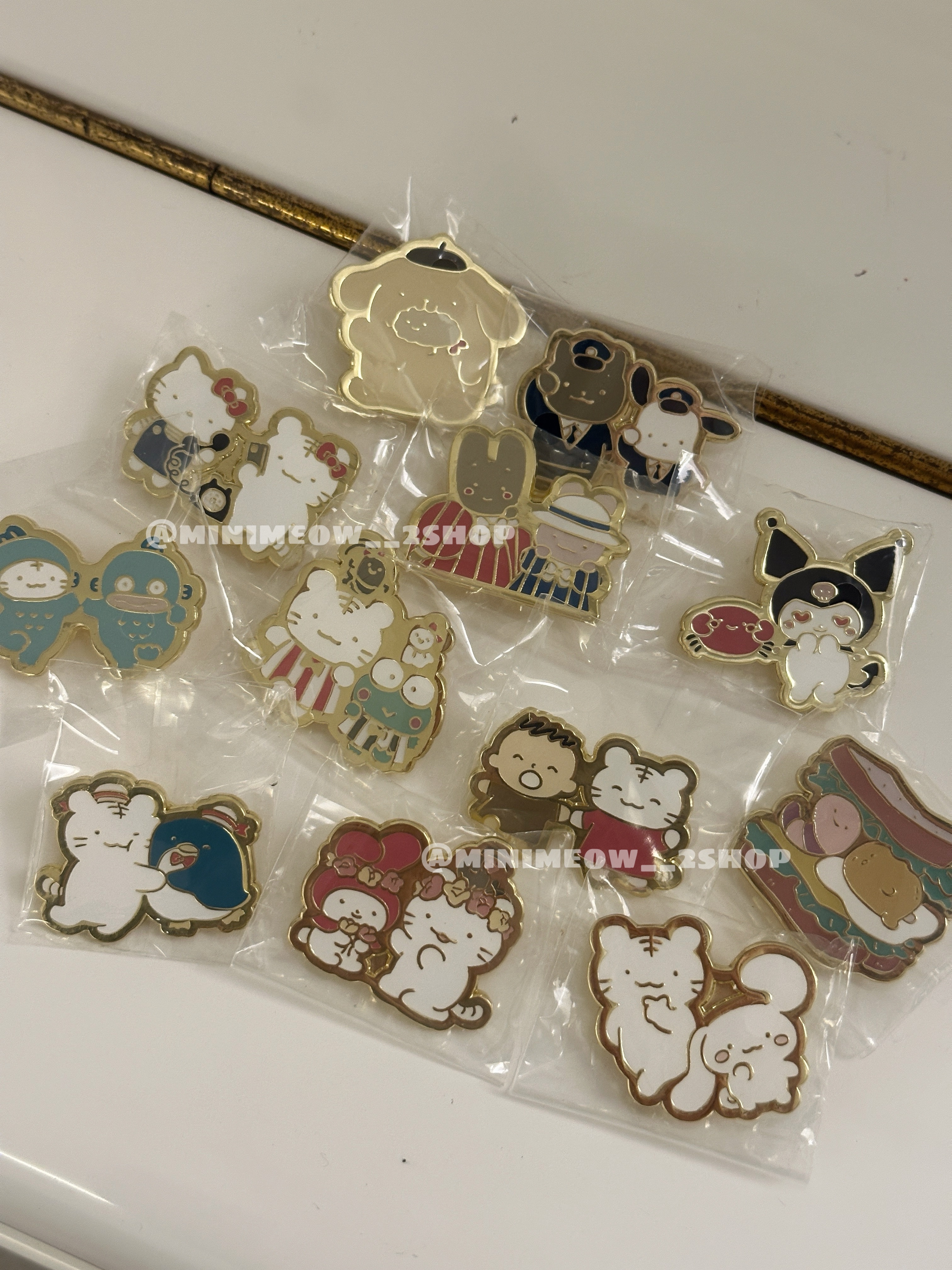 現貨｜小白虎與黑虎蝦聯名 金屬徽章盲盒 確認款