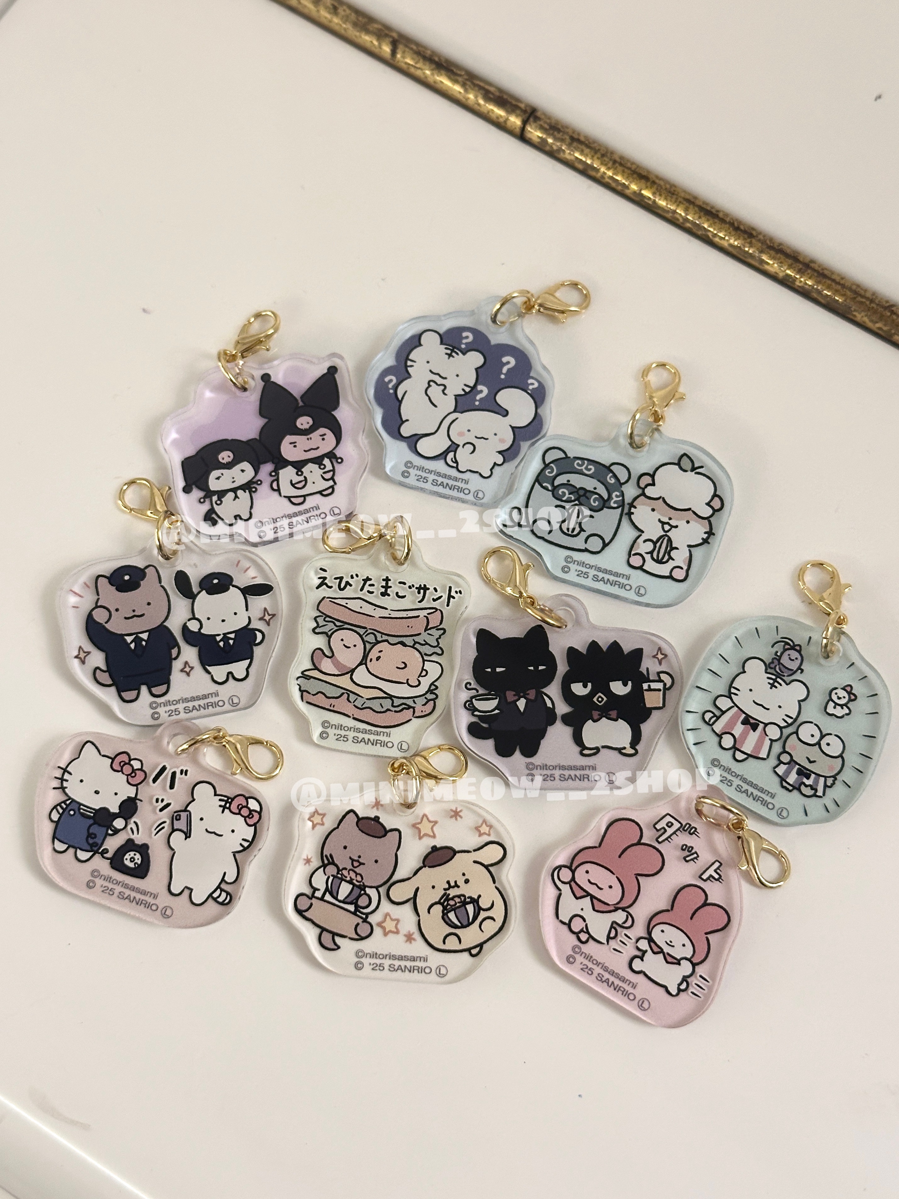 現貨｜小白虎與黑虎蝦聯名 壓克力吊飾盲抽 確認款