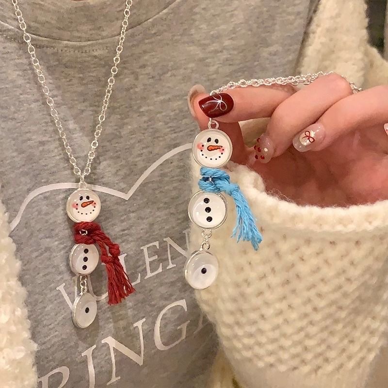 可愛雪人圍巾項鍊⛄️