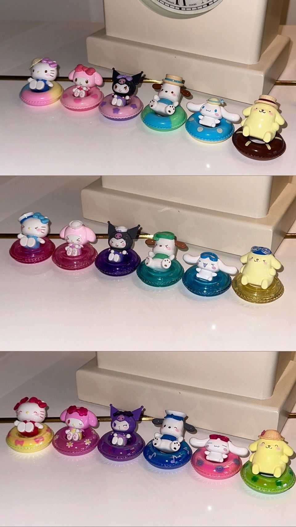 現貨 | 三麗鷗MINI泳圈系列萌粒（上至下:常規/水晶/鐳射）