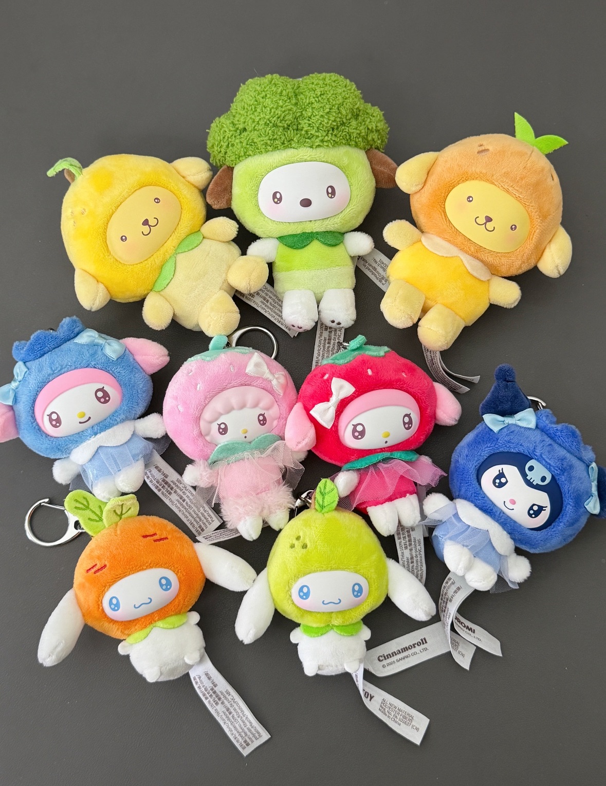 現貨｜三麗鷗果蔬Mini糖膠吊飾娃 確認款（兩隻一組 點選項看圖）