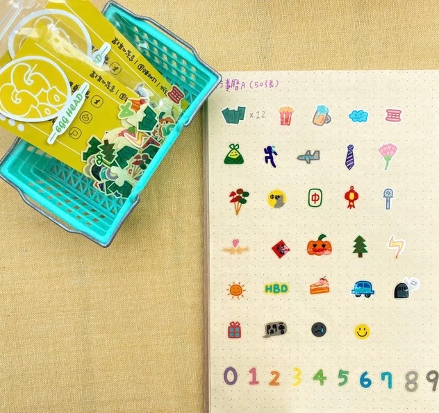 行事曆透明貼紙包
