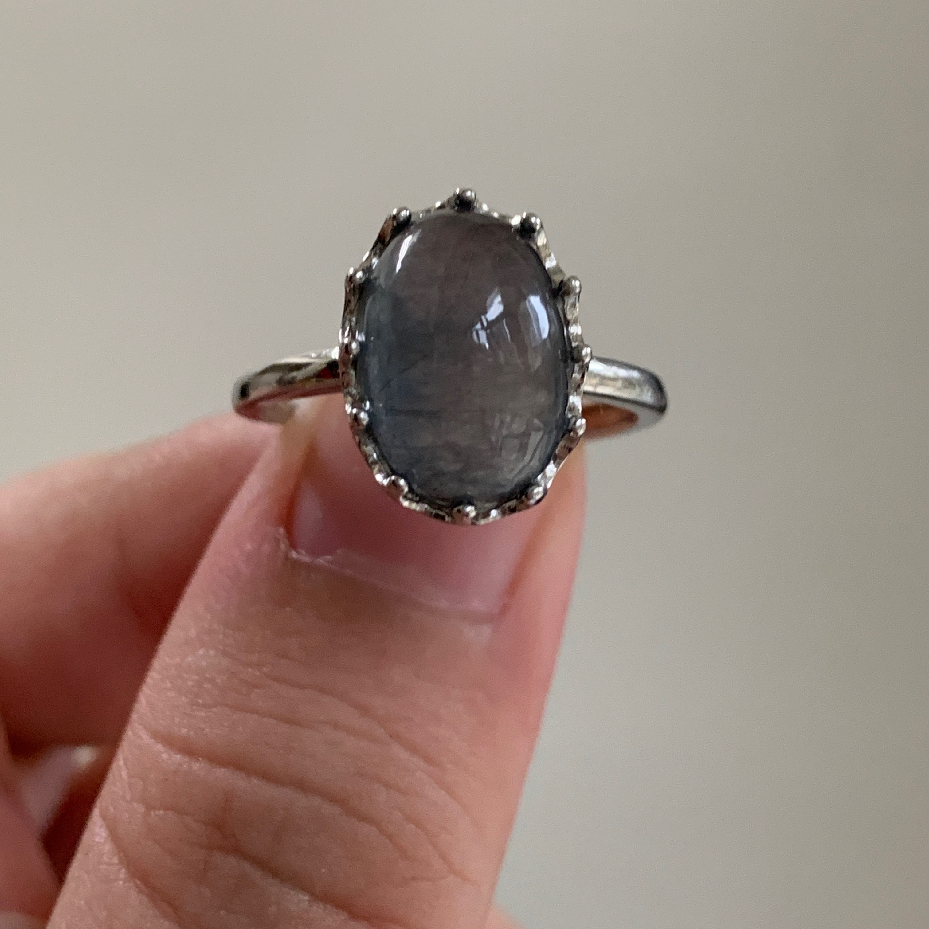 Souji Crystal｜藍兔毛 925銀戒指