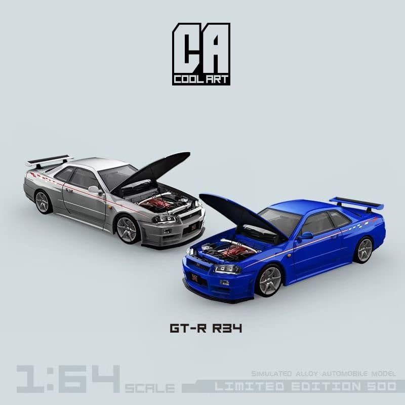 Cool Art CA 1/64 Nissan Skyline GTR R34 拉花版