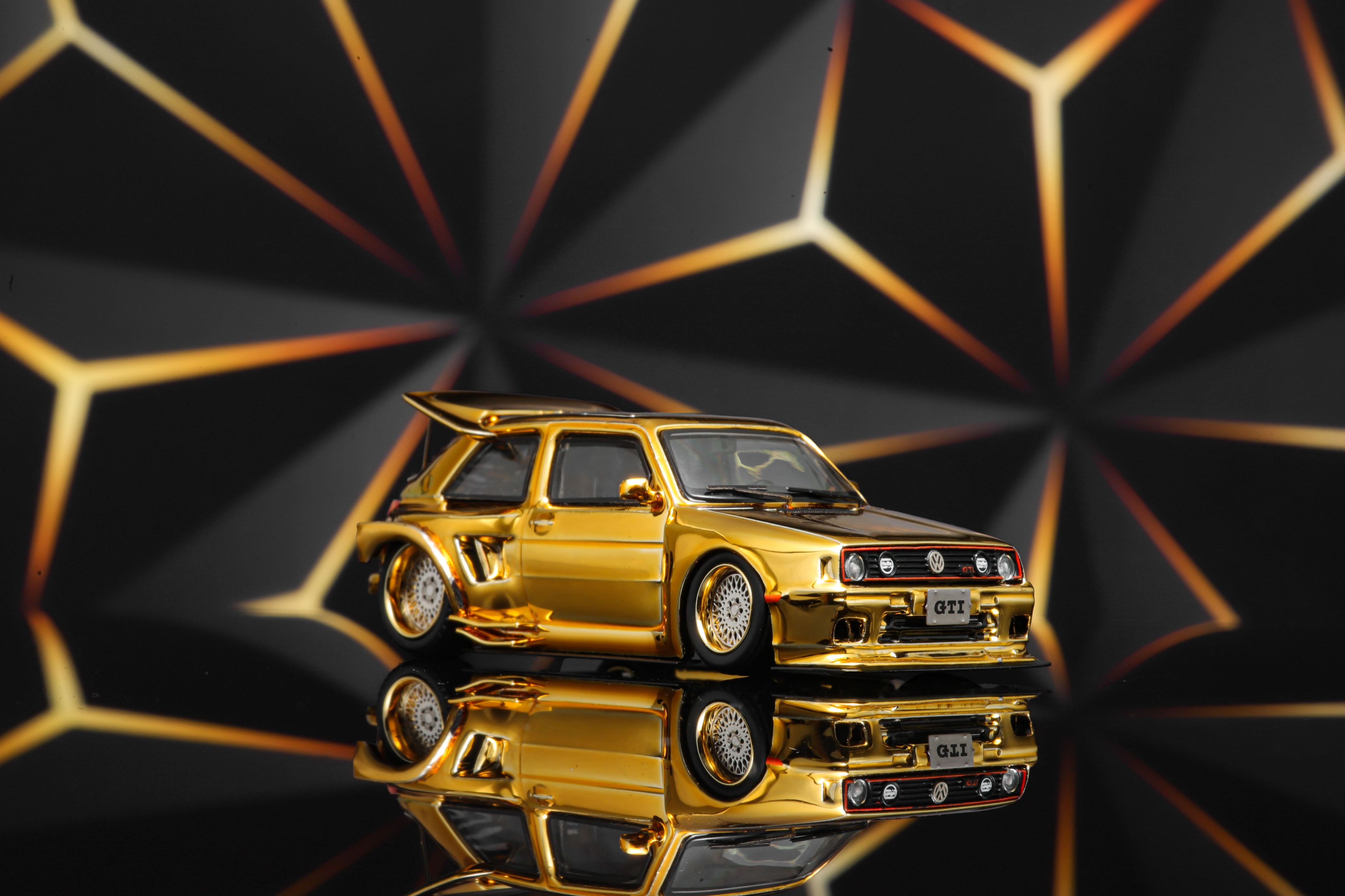 Liberty 1:64 高爾夫Golf Mk2 第2代-電鍍色