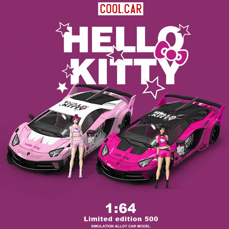 CoolCar 1:64 藍寶堅尼 Lamborghini GT EVO kitty貓 人偶 Aventador 大牛