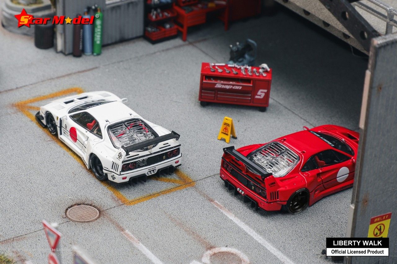 Star model 1/64 Ferrari F40 LBWK 後引擎蓋可開 高端 合金 模型車 馬王
