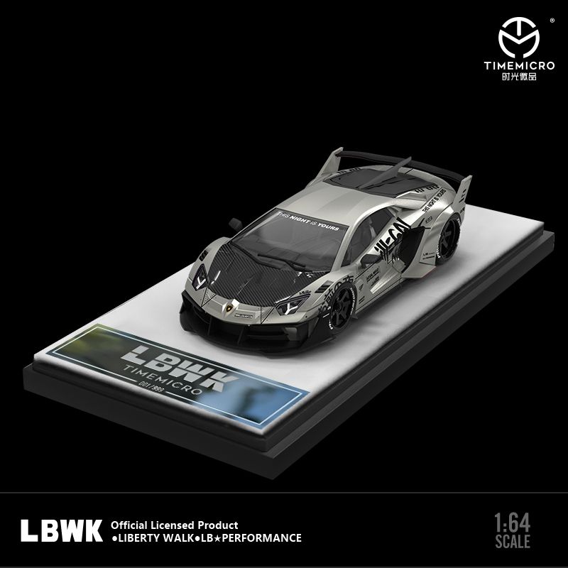 TimeMicro 1:64 Lamborghini 藍寶堅尼 LP700 GTEVO LBWK 戰鬥灰 碳纖維紋引擎蓋