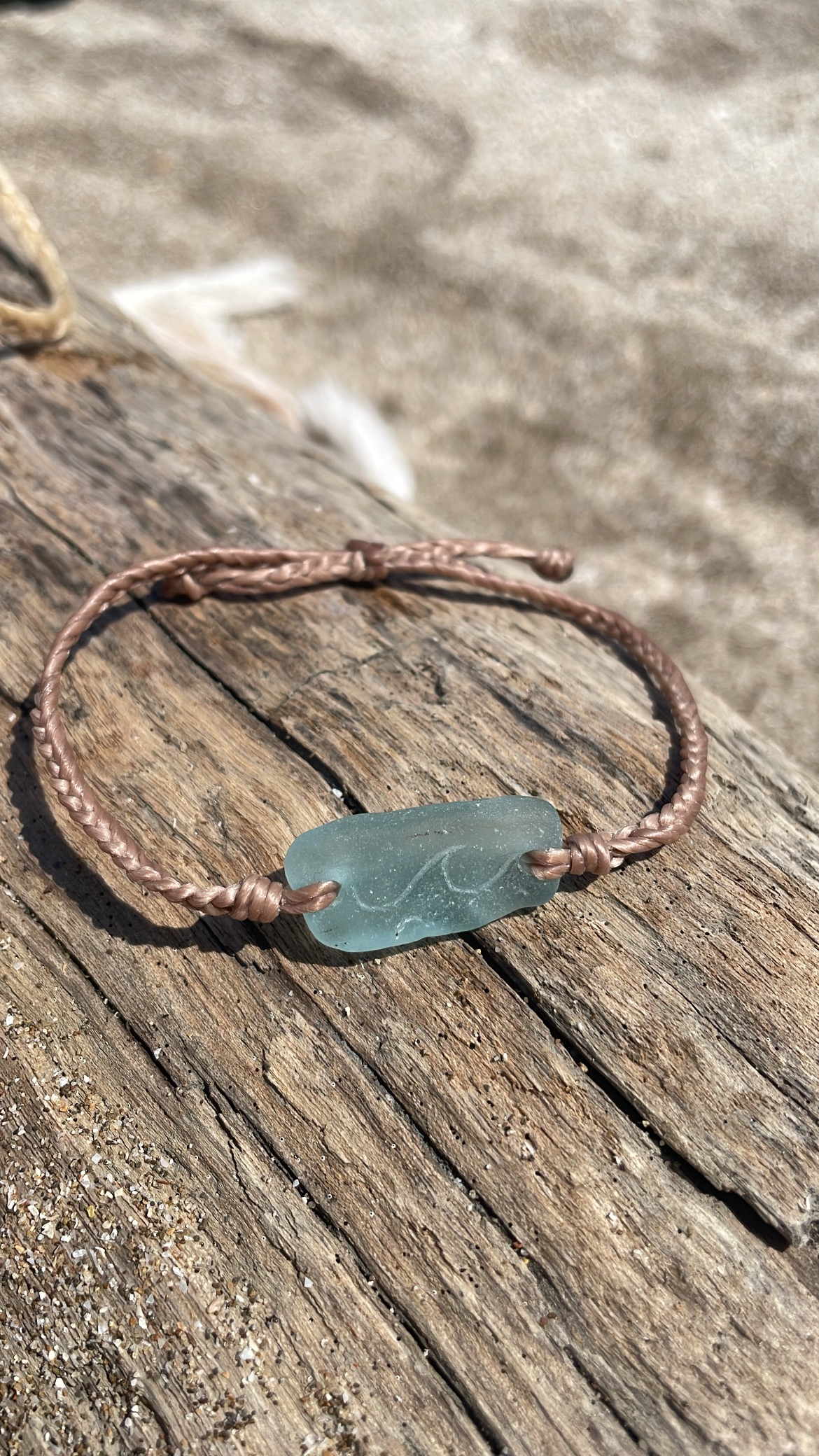 海玻璃手環 Sea glass bracelet
