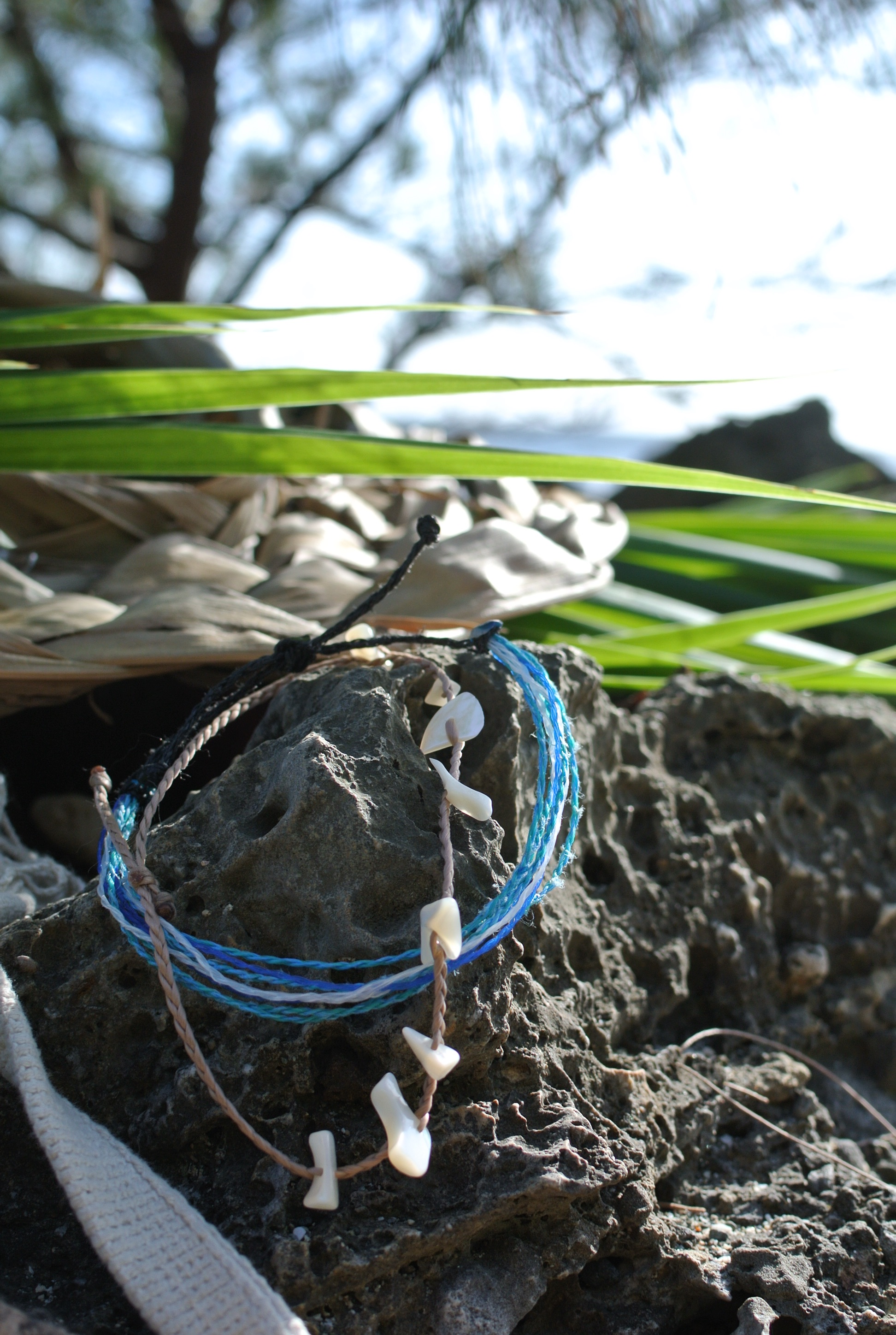 廢棄漁網手環/腳環 Abandoned fishing net bracelet/ anklet