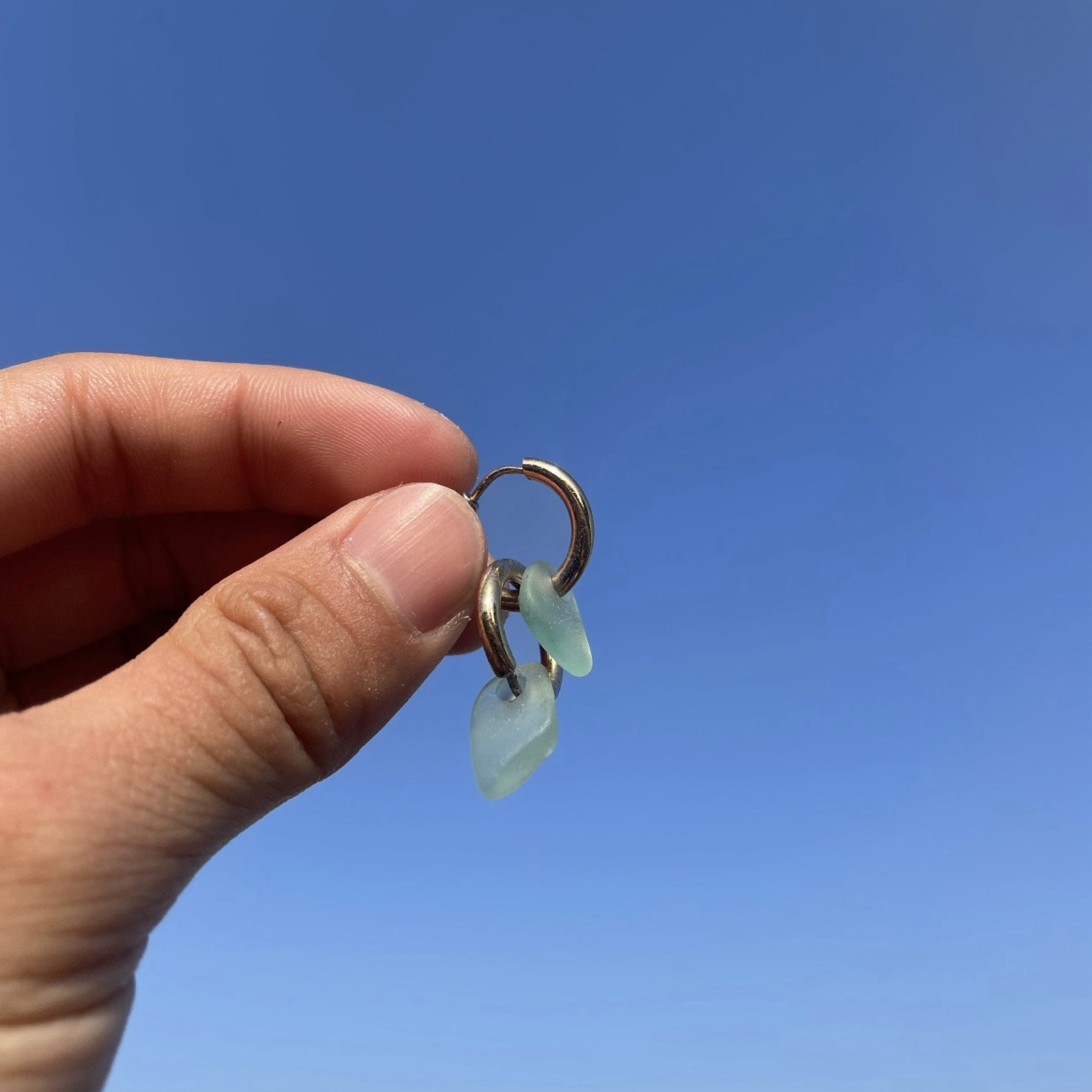 海玻璃耳環Sea glasses earrings