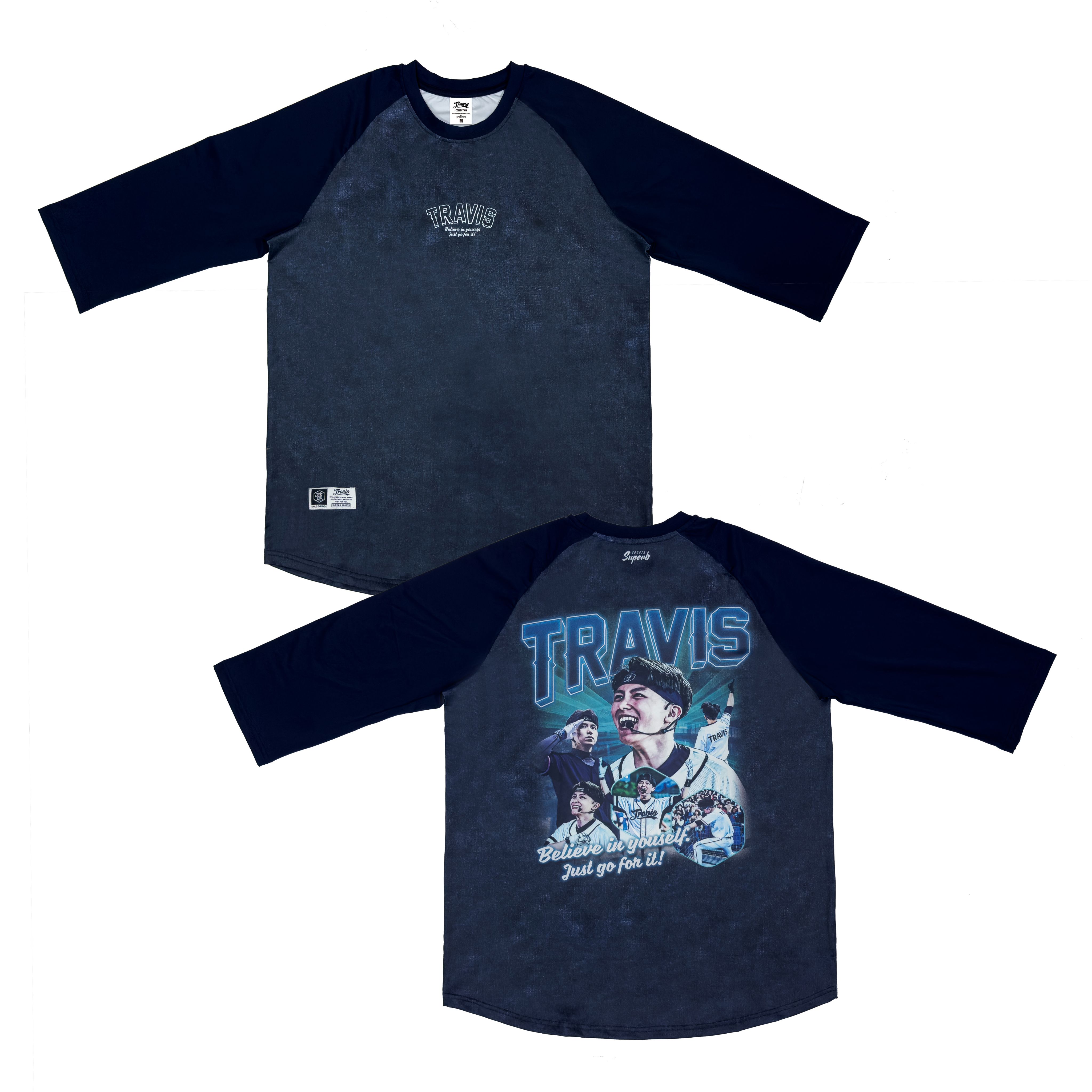 TRAVIS x Superb 機能七分袖T恤-大瘋崔嗨起來