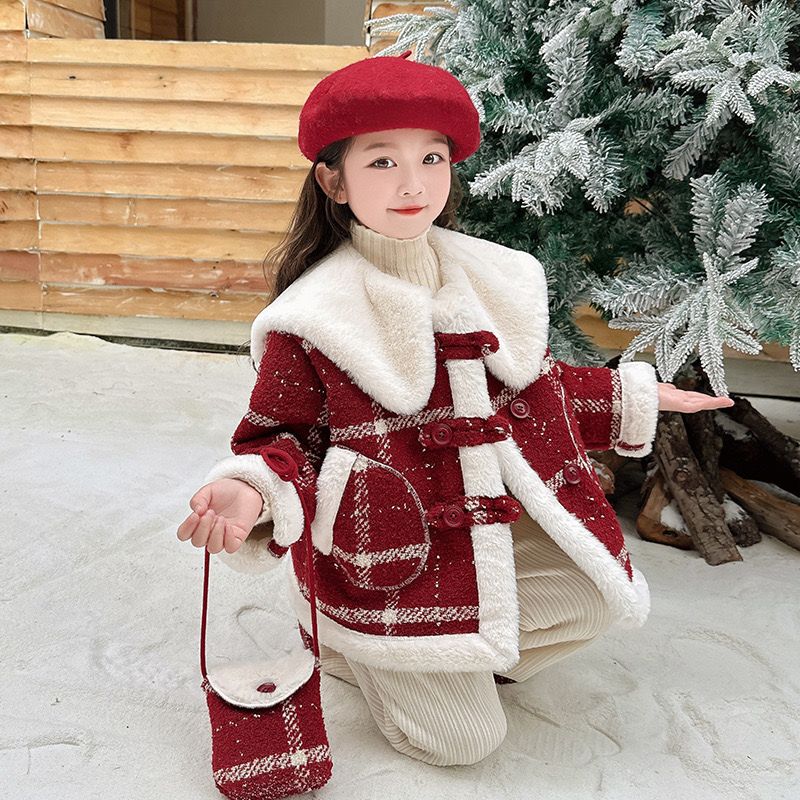預購商品002 女童韓版小香風加絨厚外套，冬季外套，女童服裝，還好沒女兒系列