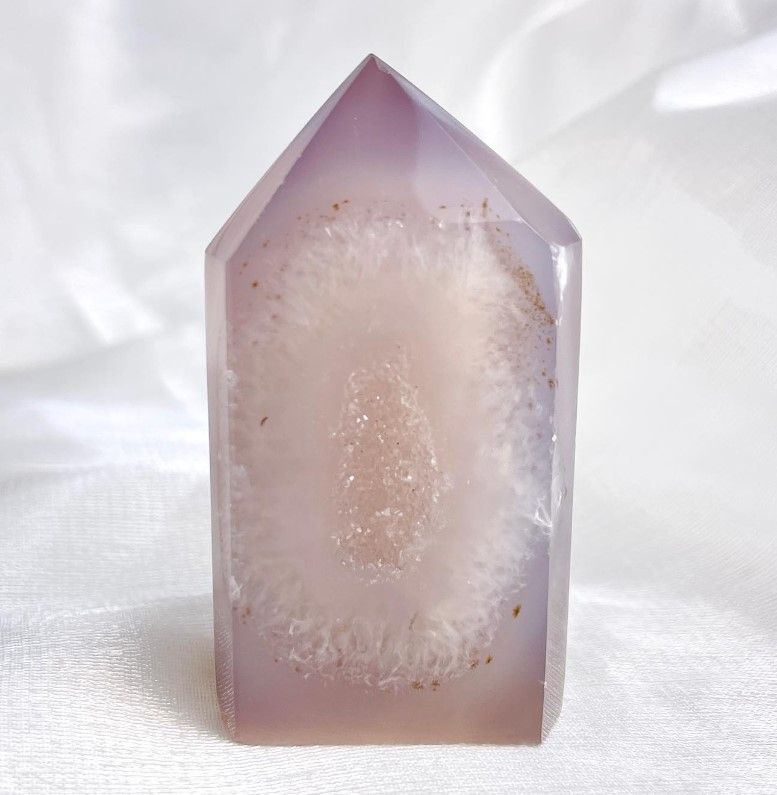 [638]淡紫色瑪瑙能量柱 （ 7折 ）